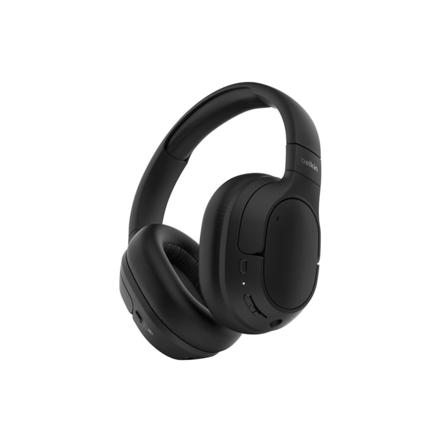 Belkin SoundForm Isolate Noise Cancelling Over-Ear Headphones, USB Type C, Mini-Phone (3.5mm), Wired/Wireless, Binaural, Circumaural, Black - Image 3