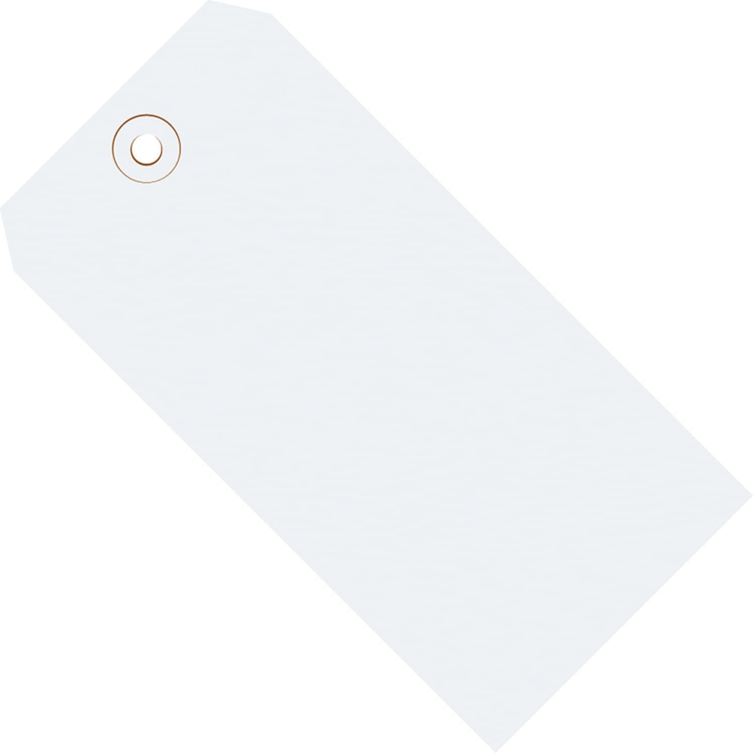 Partners Brand Color Shipping Tags, #5, 4 3/4in x 2 3/8in, White, Box Of 1,000
