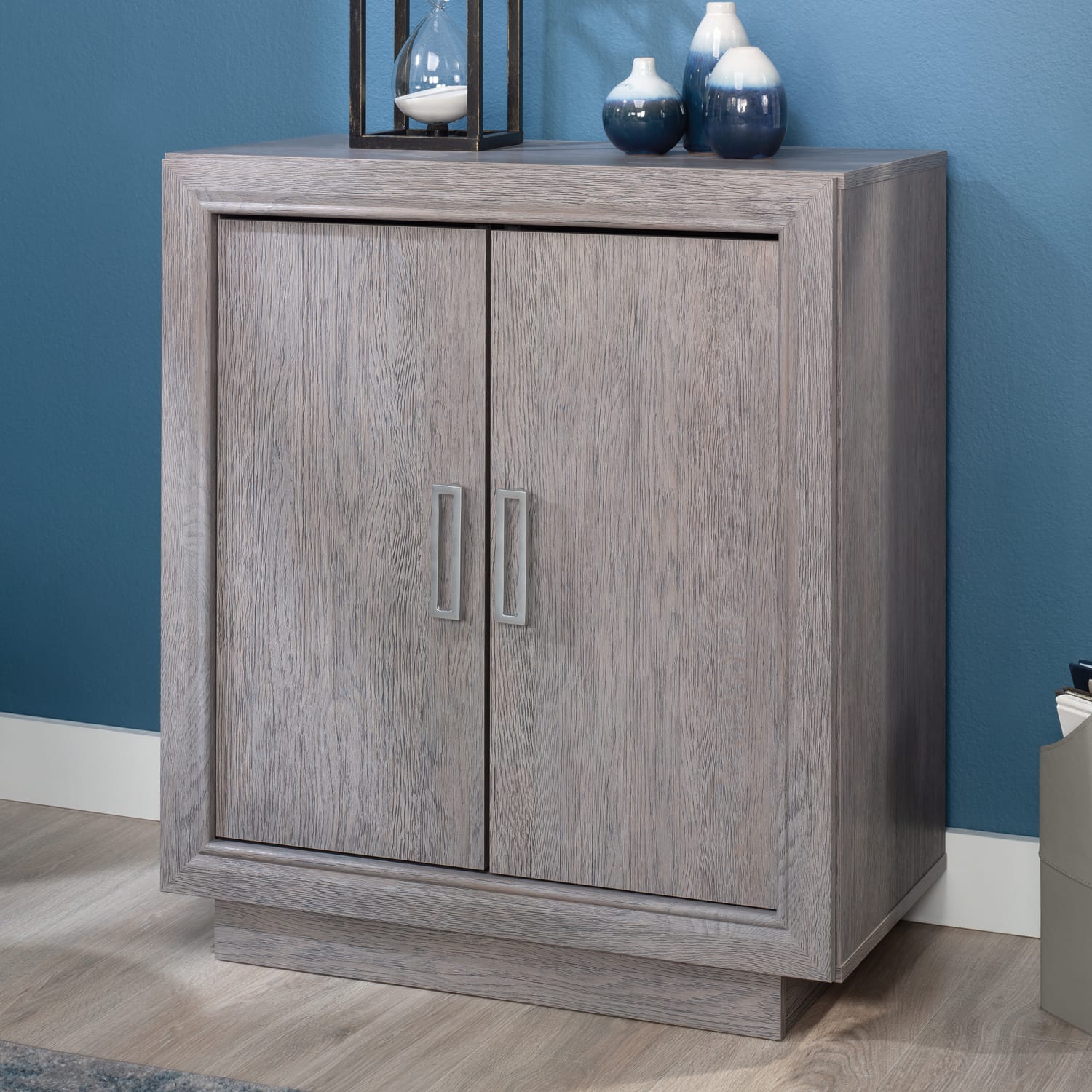 Sauder Hayes Garden 30inW Library Base Storage Cabinet, Ashen Oak - Image 3