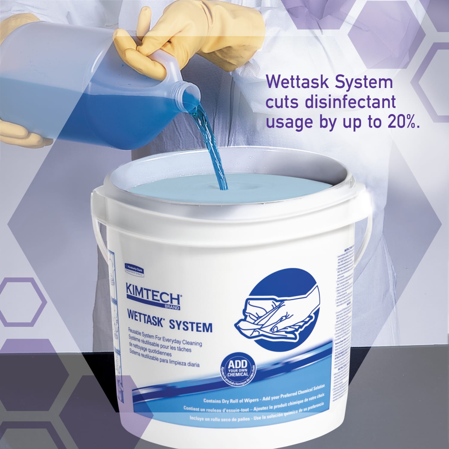 KIMTECH WetTask System Prep Wipers, 12in x 6in, 140 Sheets Per Roll, Case Of 6 Rolls - Image 5