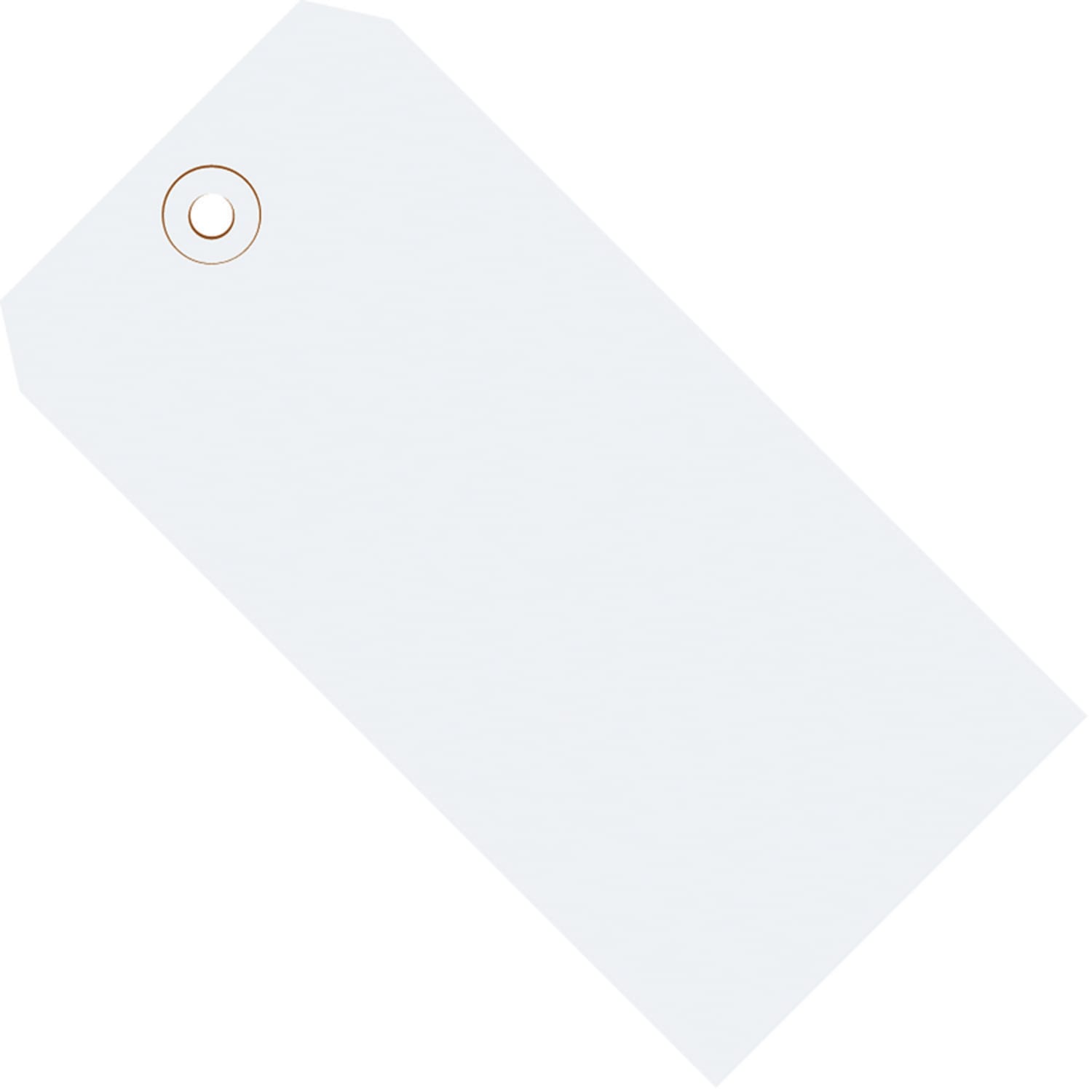 Partners Brand Color Shipping Tags, #6, 5 1/4in x 2 5/8in, White, Box Of 1,000