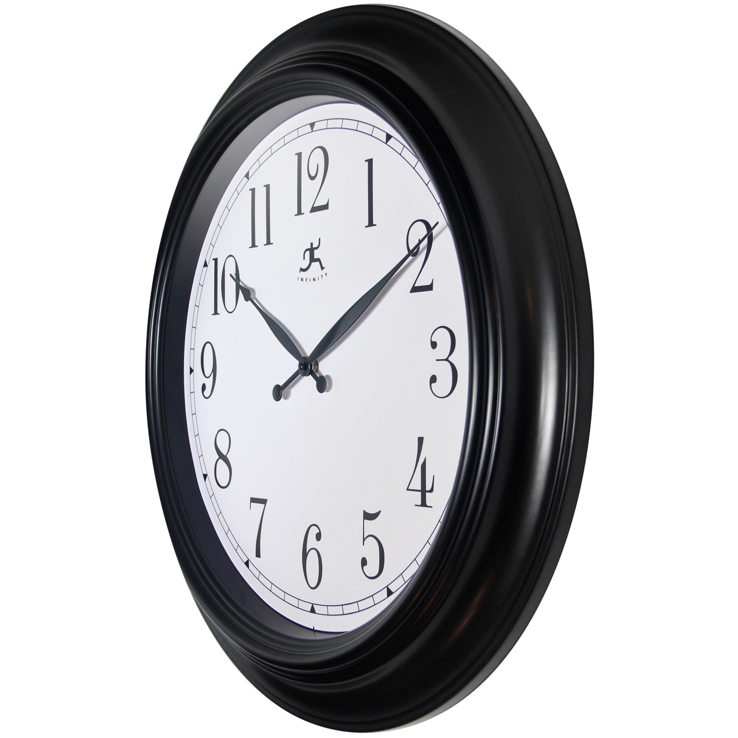 Infinity Instruments Classic Round Wall Clock, 24in, Black - Image 5