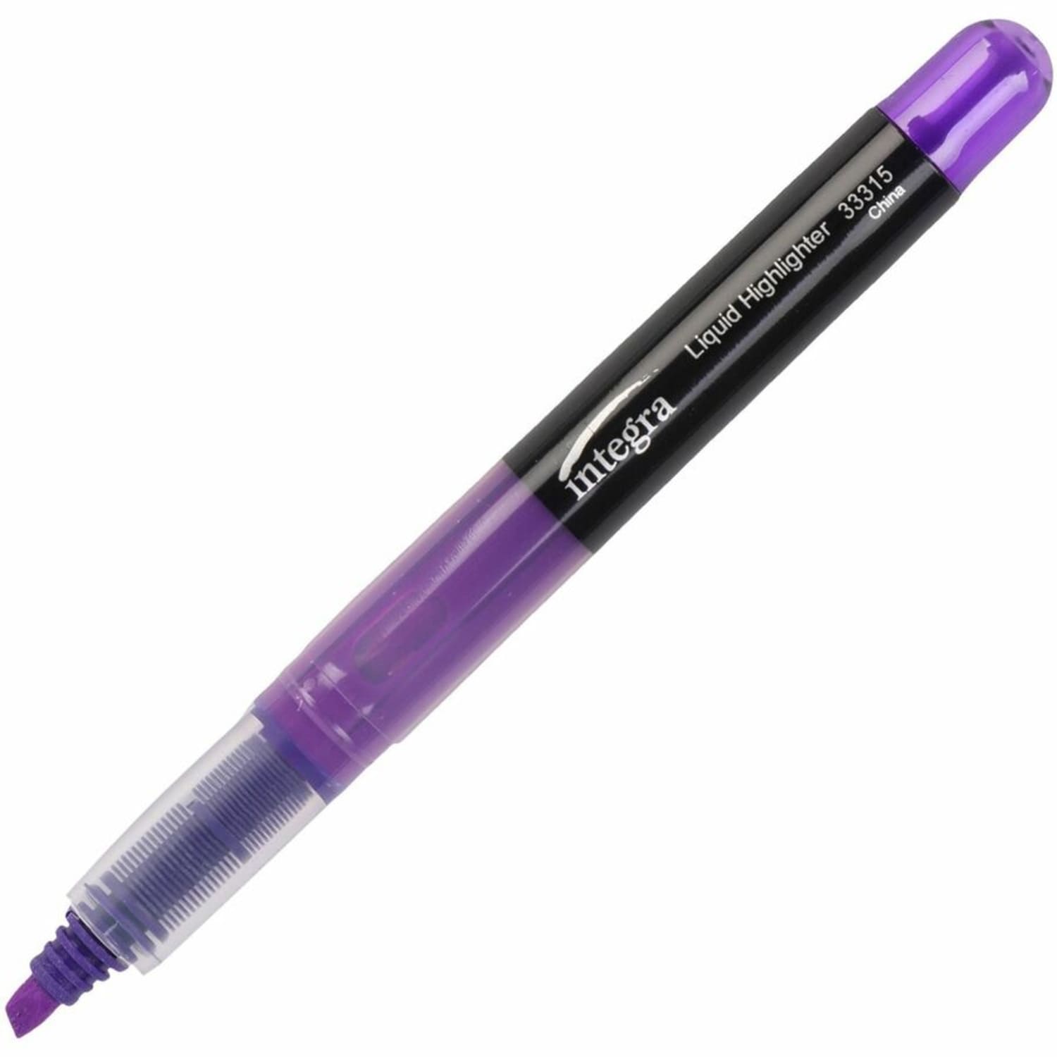 Integra Liquid Highlighters - Chisel Marker Point Style - Purple - 1 Dozen - Image 5