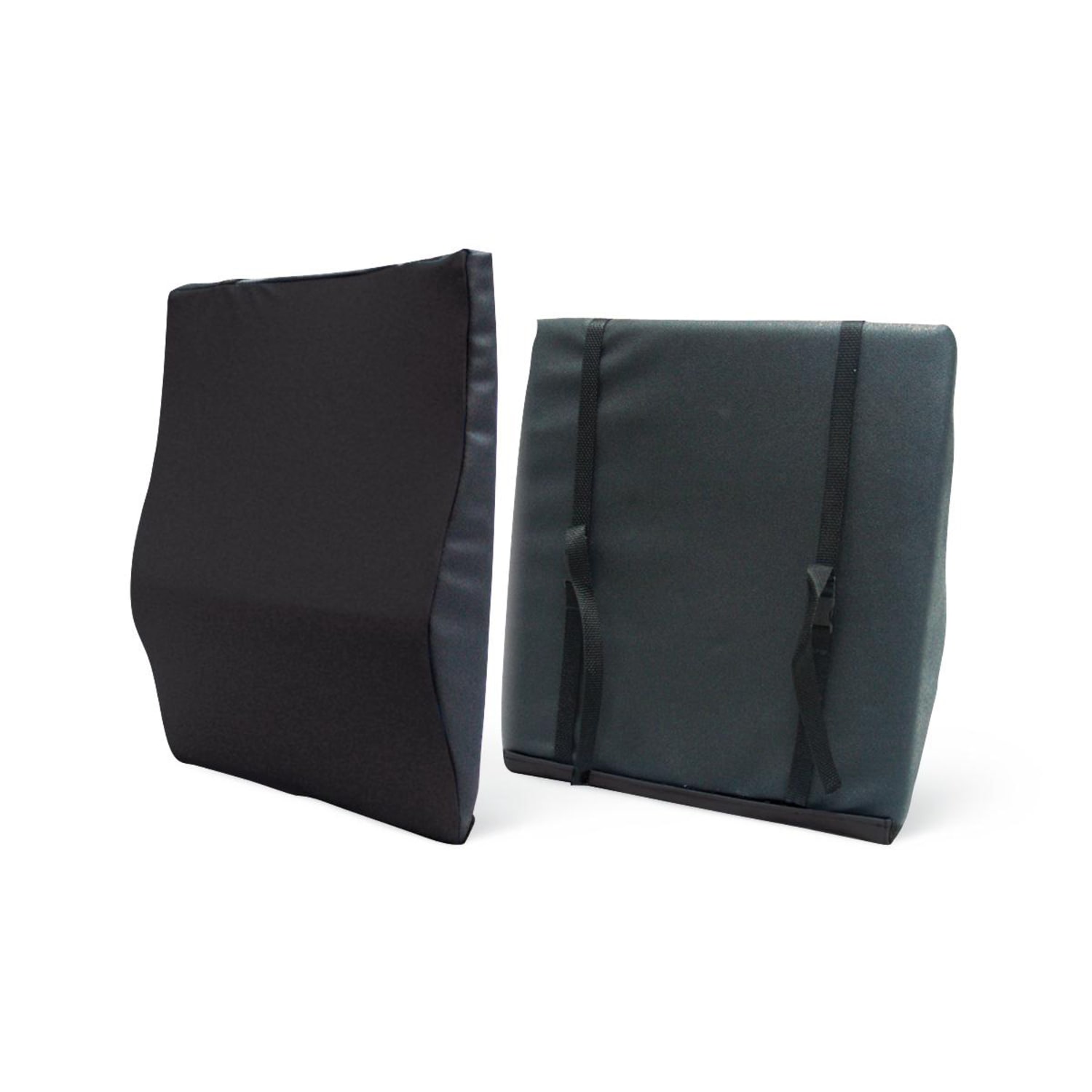 Medline Standard Wheelchair Back Cushion, Lumbar, 16in, Black