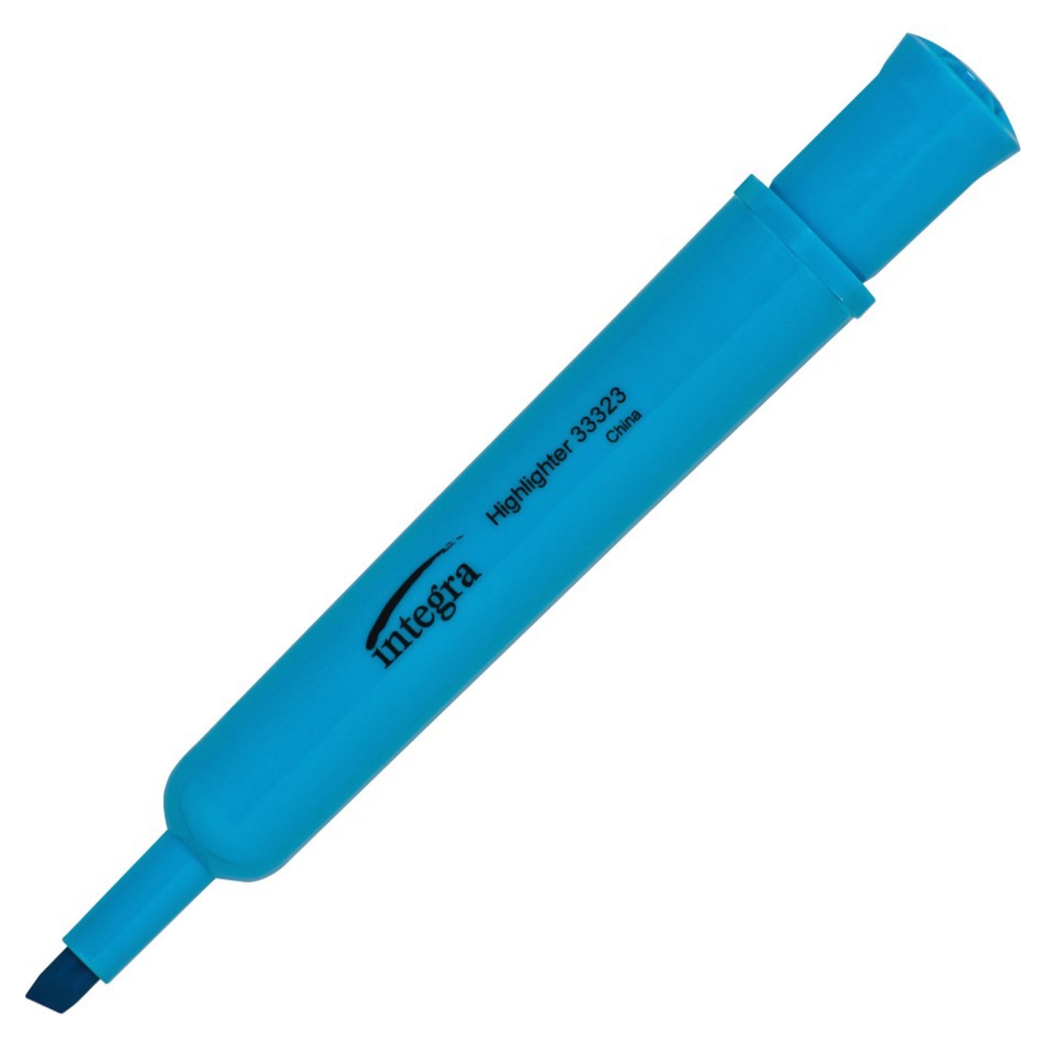 Integra Desk Chisel Highlighter, Fluorescent Blue, Pack Of 12 - Image 4