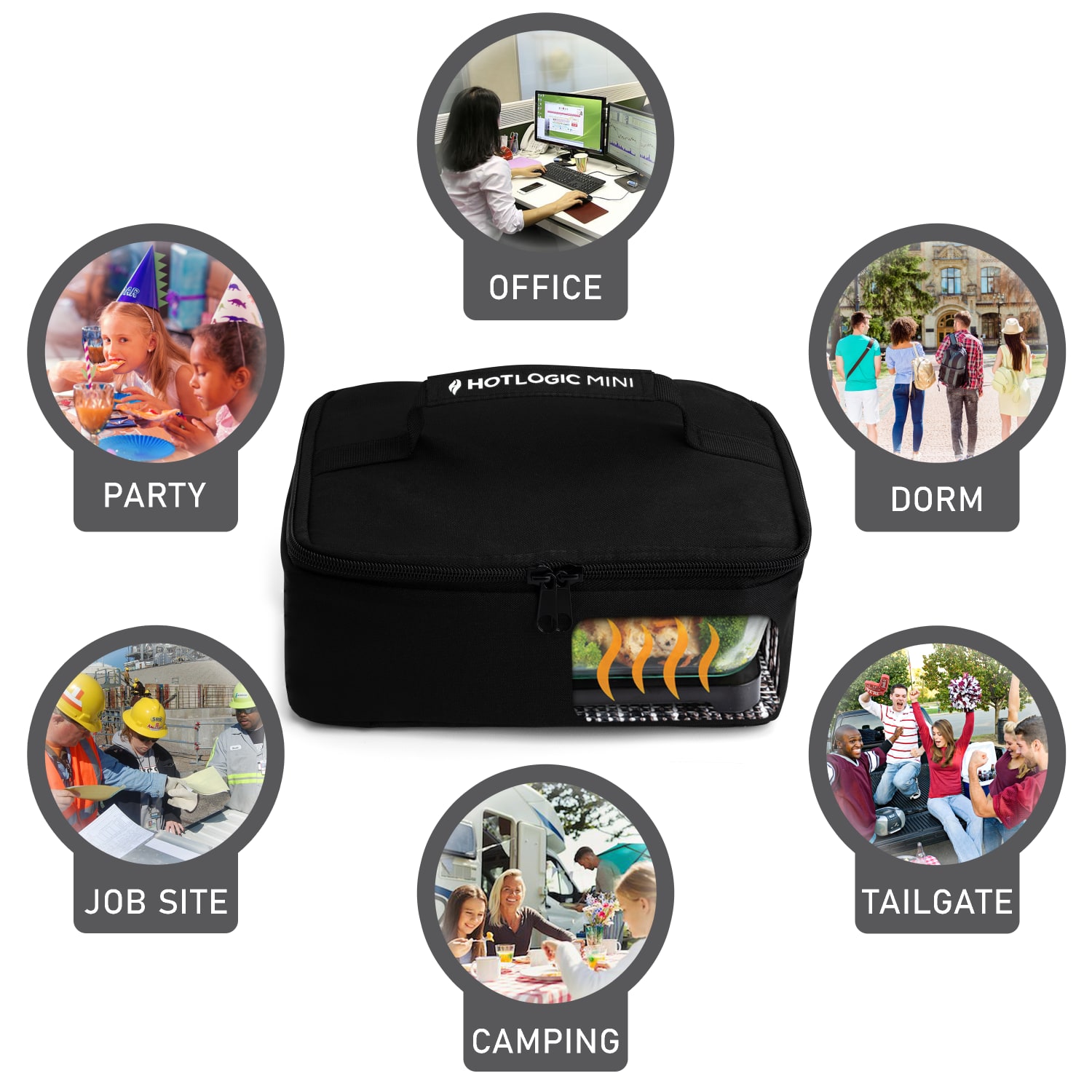 HOTLOGIC Portable Personal Mini Oven, Black - Image 4