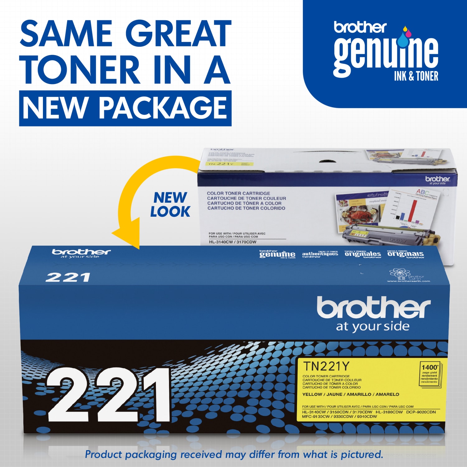 Brother TN-221 Yellow Toner Cartridge, TN-221Y - Image 4