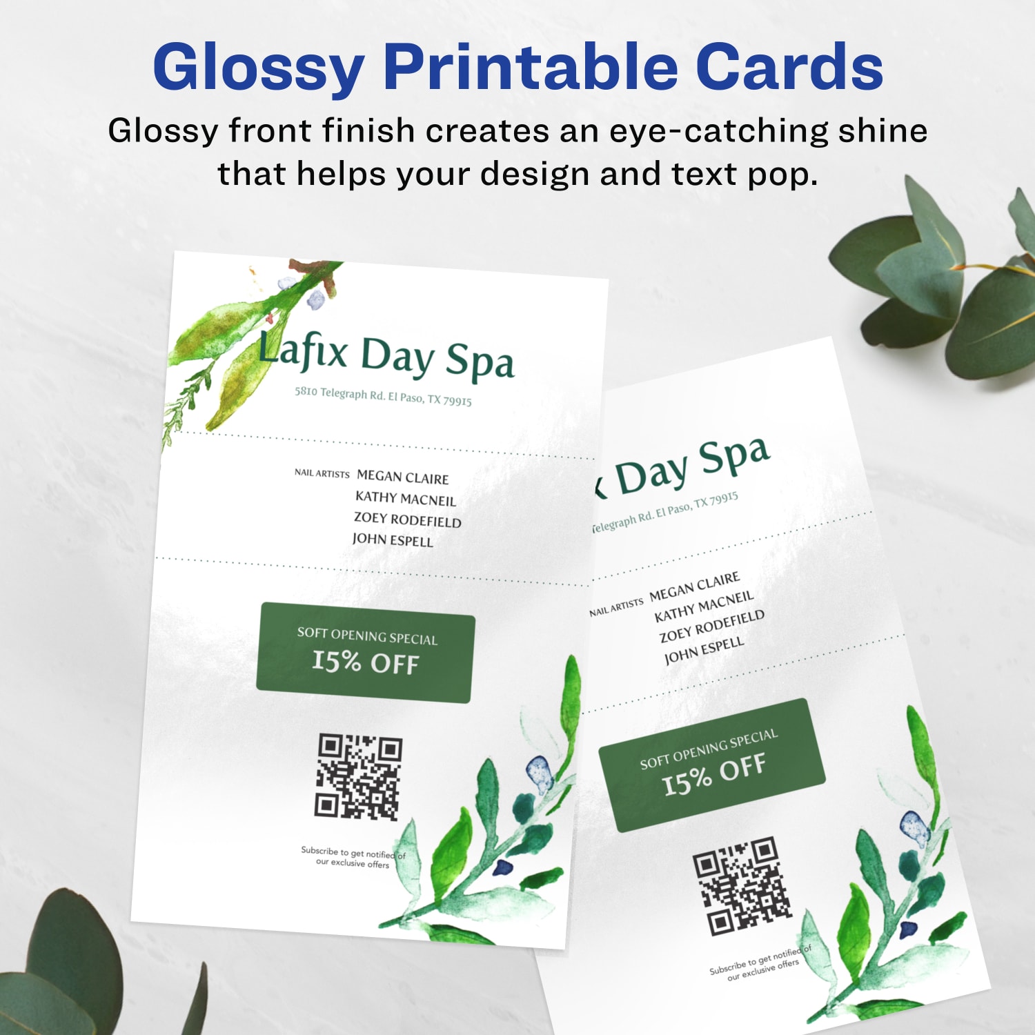 Avery Printable Invitation Cards, Rectangle, 5.5in x 8.5in, Glossy White, Pack Of 50 - Image 3