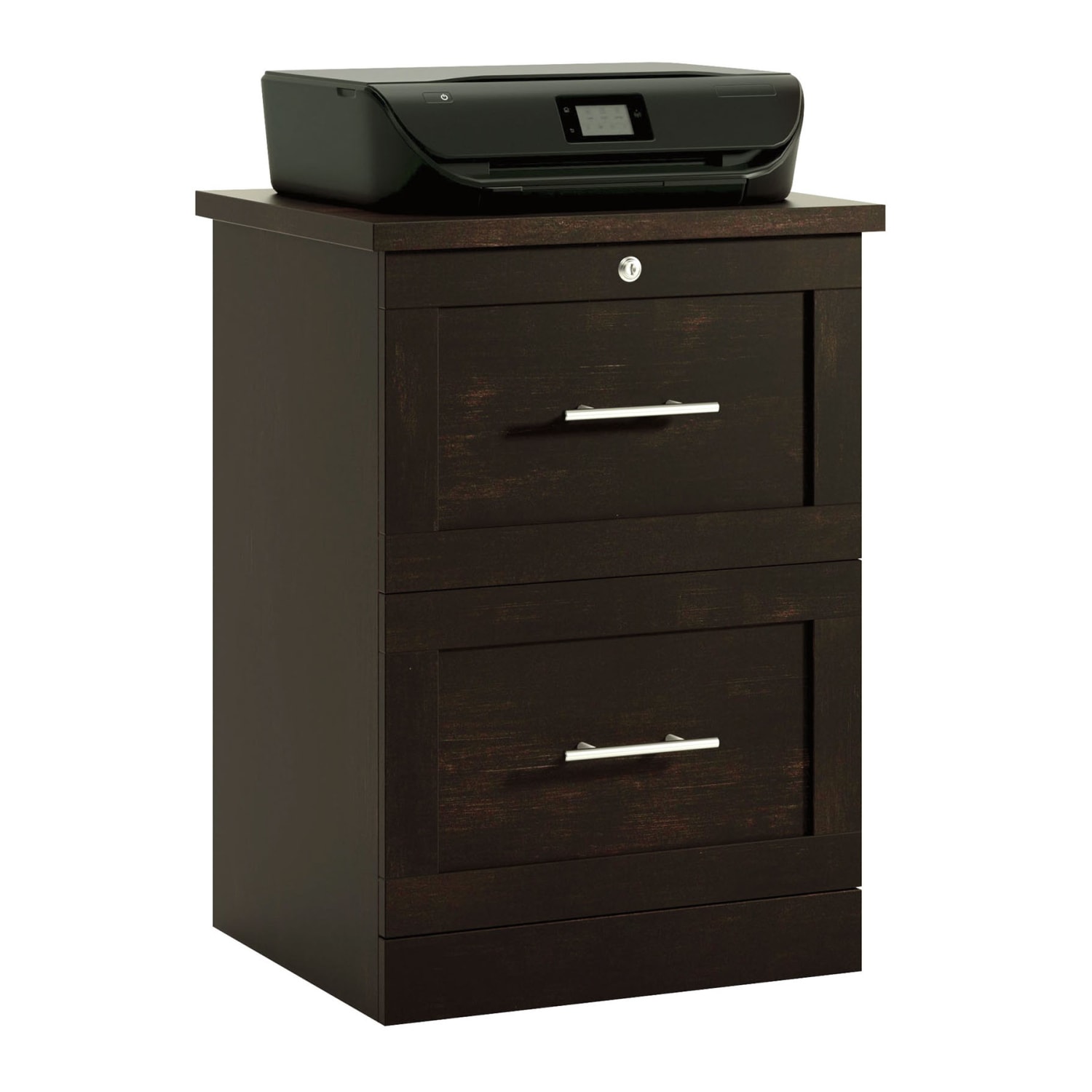 Realspace 17inD Vertical 2-Drawer File Cabinet, Peppered Black - Image 4