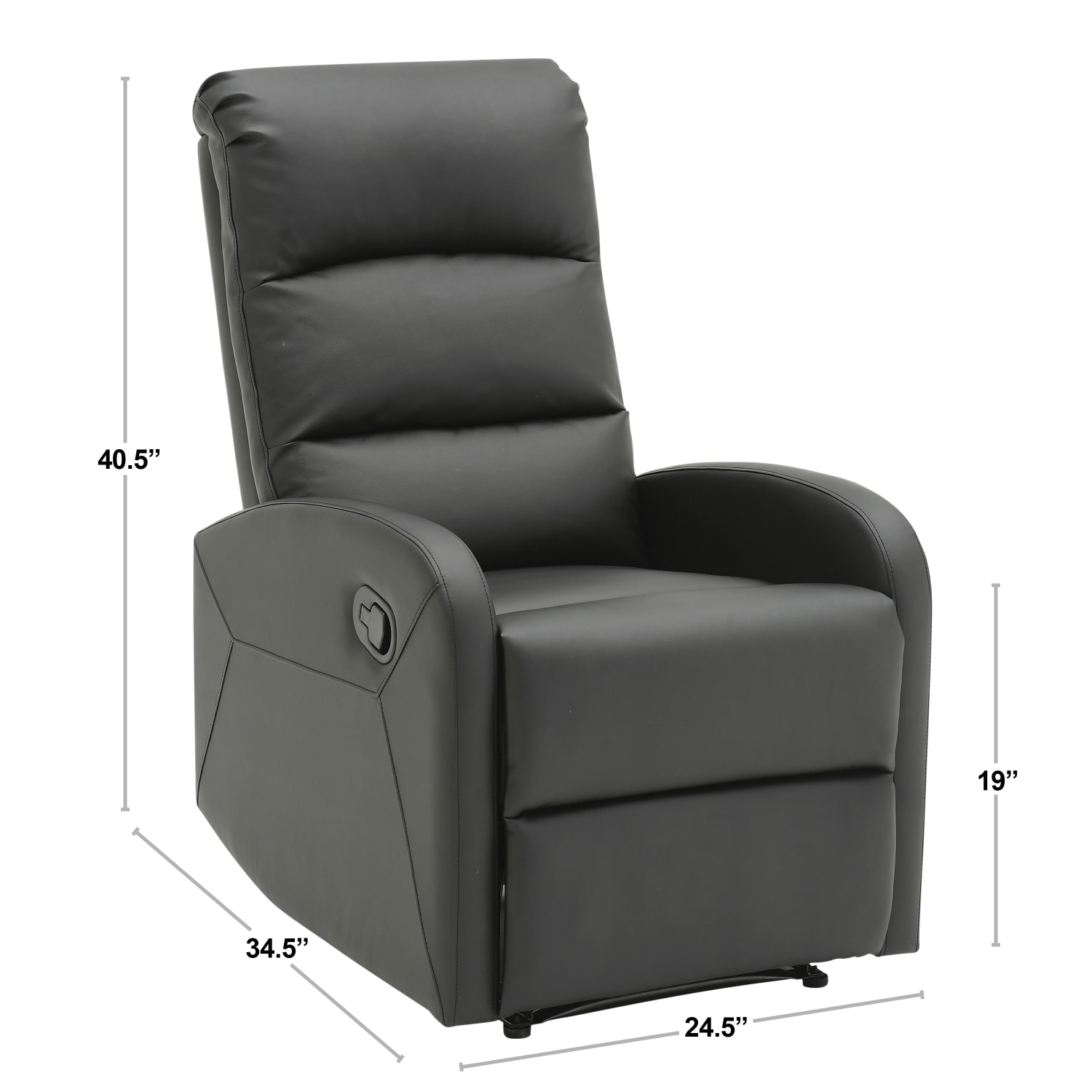 LumiSource Dormi Recliner Black PopularChairscom