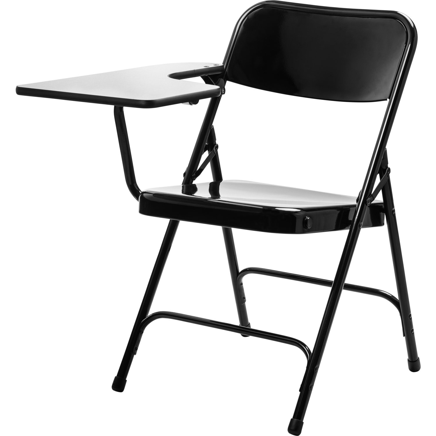 National Public Seating 5200 Series Tablet Arm Folding Chairs Right Arm Black Pack Of 2 Chairs PopularChairscom