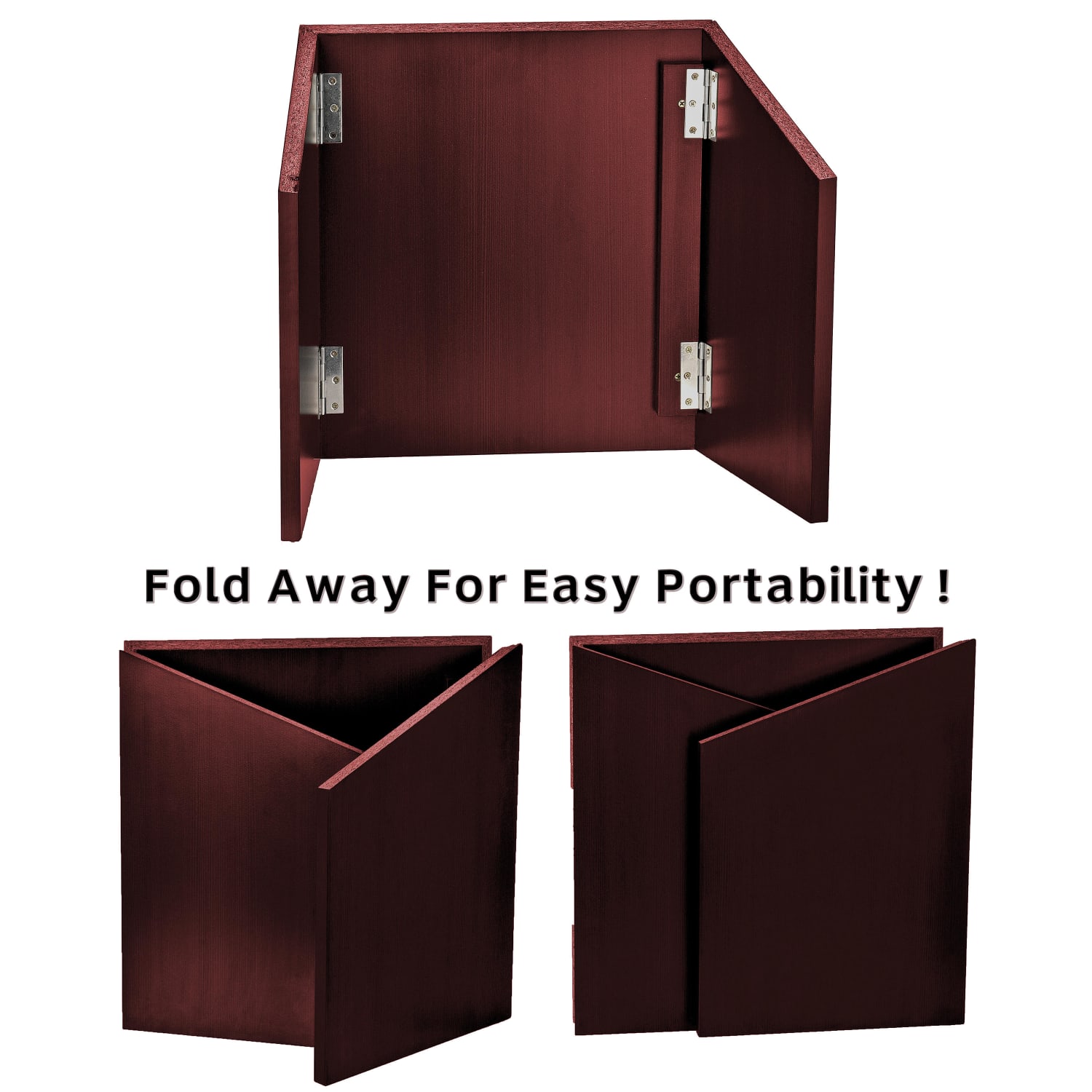 Alpine AdirOffice Foldable Tabletop Podium Lectern, 19inH x 27inW x 16inD, Mahogany - Image 6