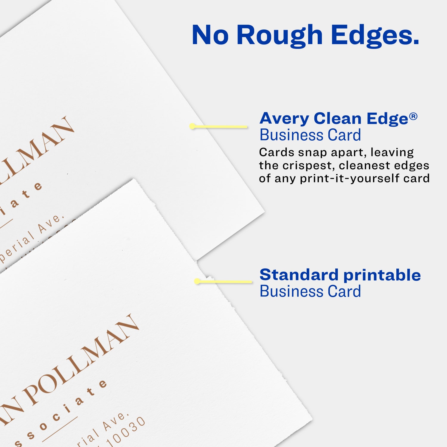 Avery Clean Edge Printable Business Cards With Sure Feed Technology For Inkjet Printers, 2in x 3.5in, White, 1,000 Blank Cards - Image 5