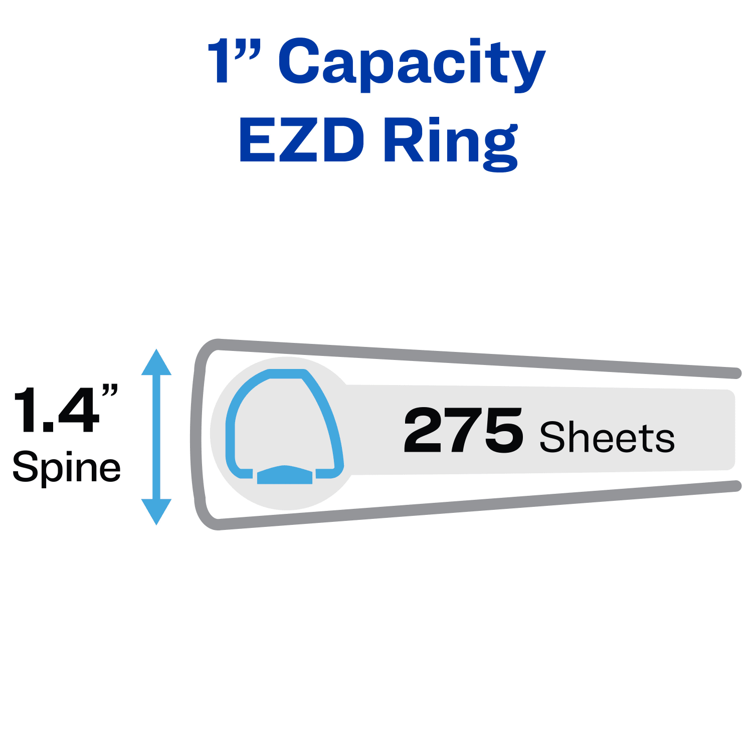 Avery Heavy-Duty View Binder, 1in One-Touch EZD Rings, Black, 1 Binder - Image 3