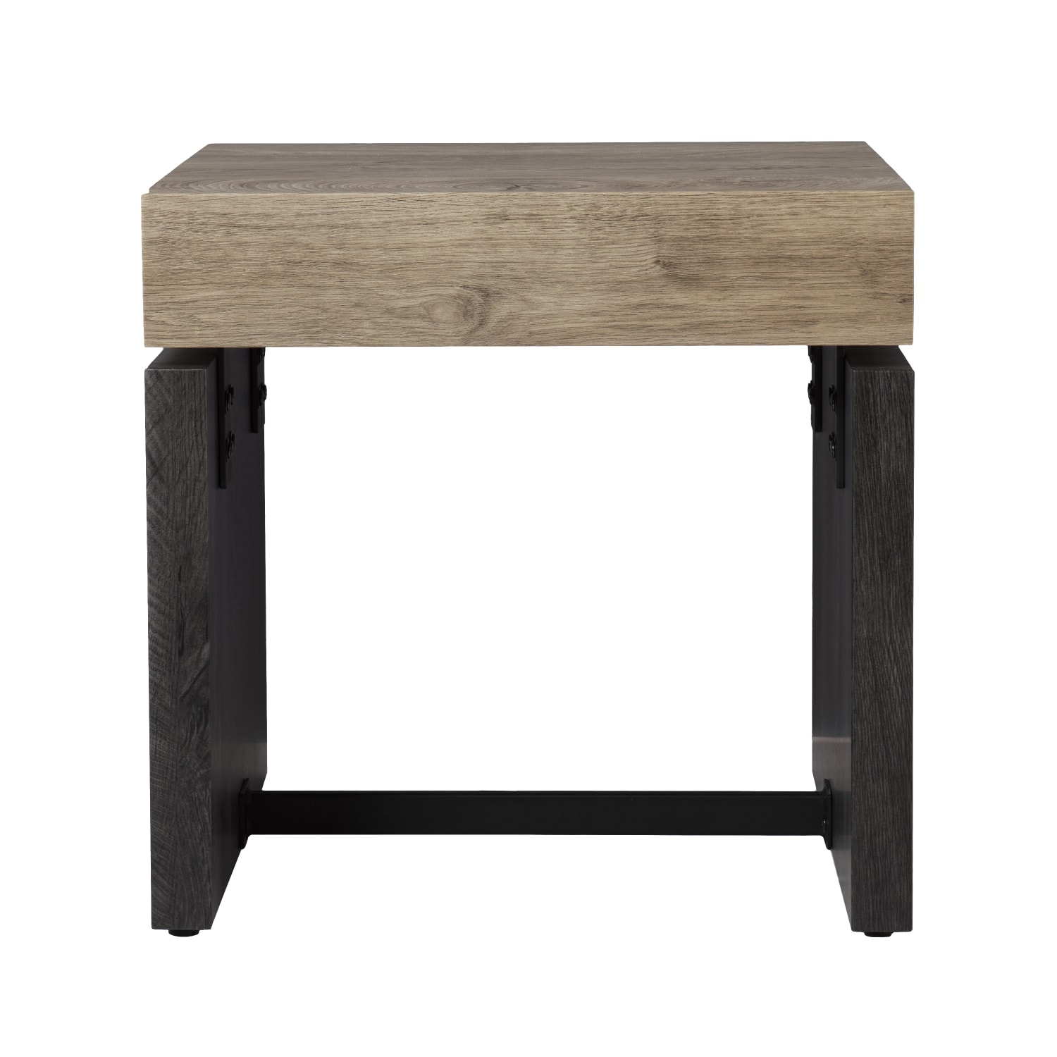 SEI Furniture Hapsford End Table, 19-3/4inH x 19-3/4inW x 19-3/4inD, Black/Natural - Image 3