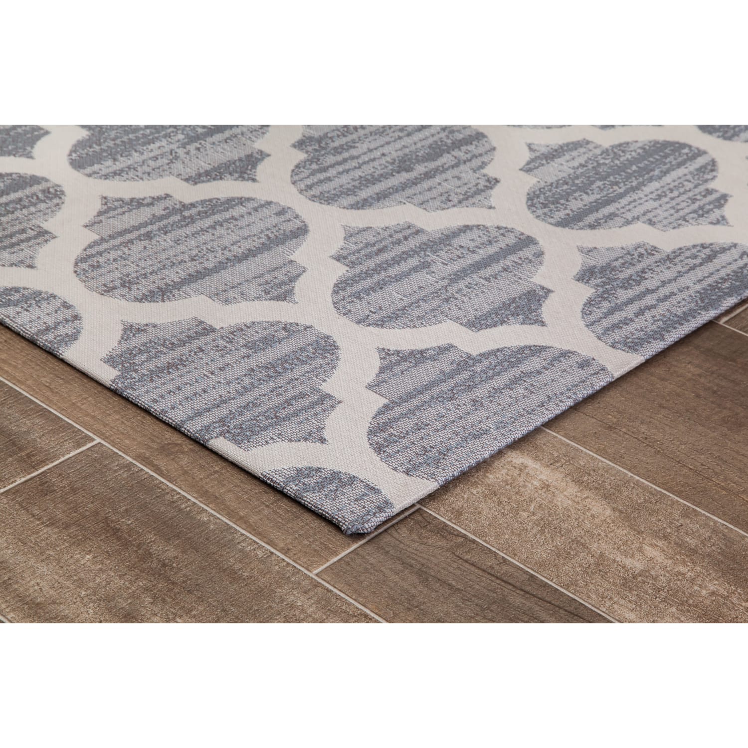 Anji Mountain Mitte Rug'd Chair Mat, 1/4inH x 36inW x 48inD, Gray/Beige - Image 5