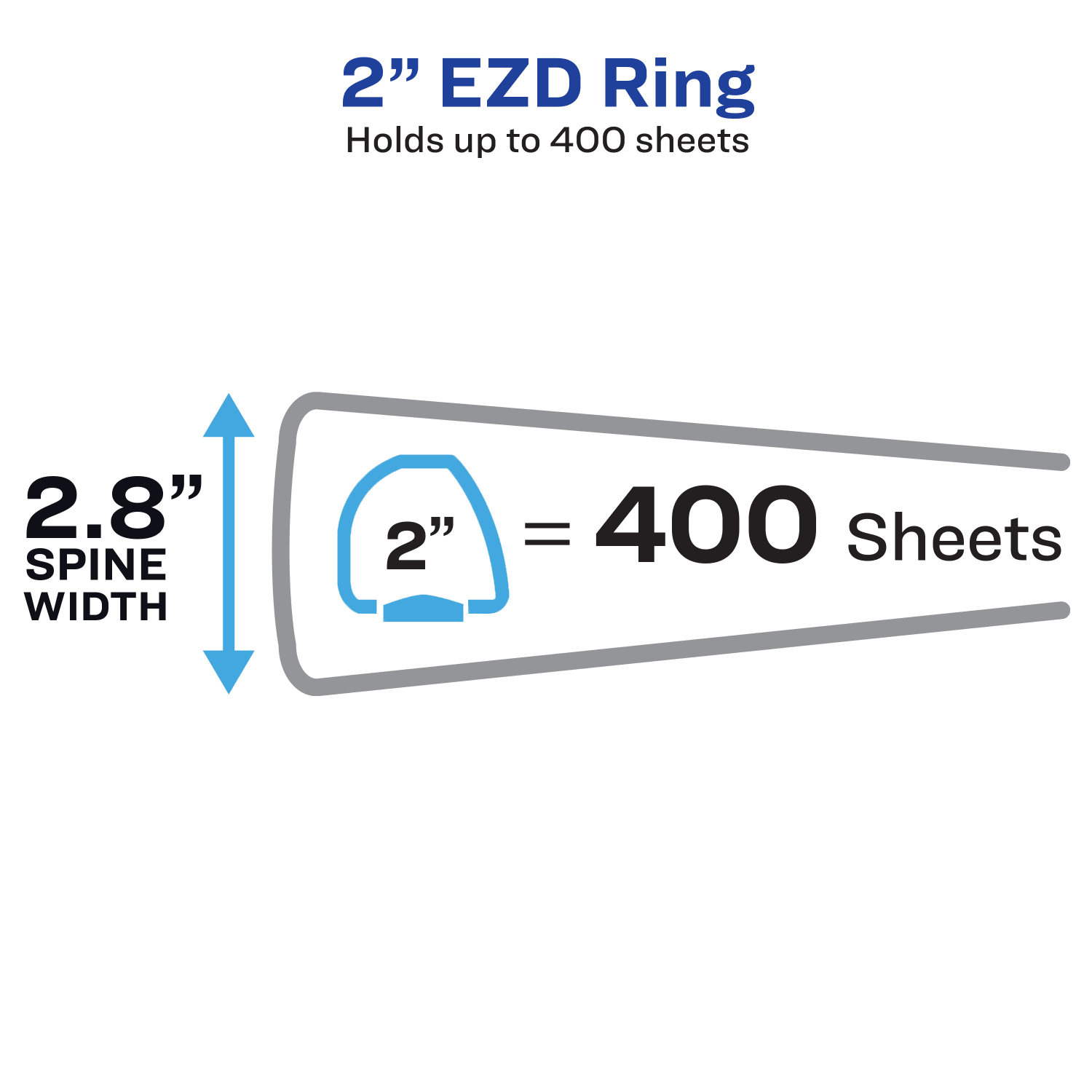 Avery Durable View 3 Ring Binders, 2 Inch EZD Rings, White, 1 Binder - Image 4