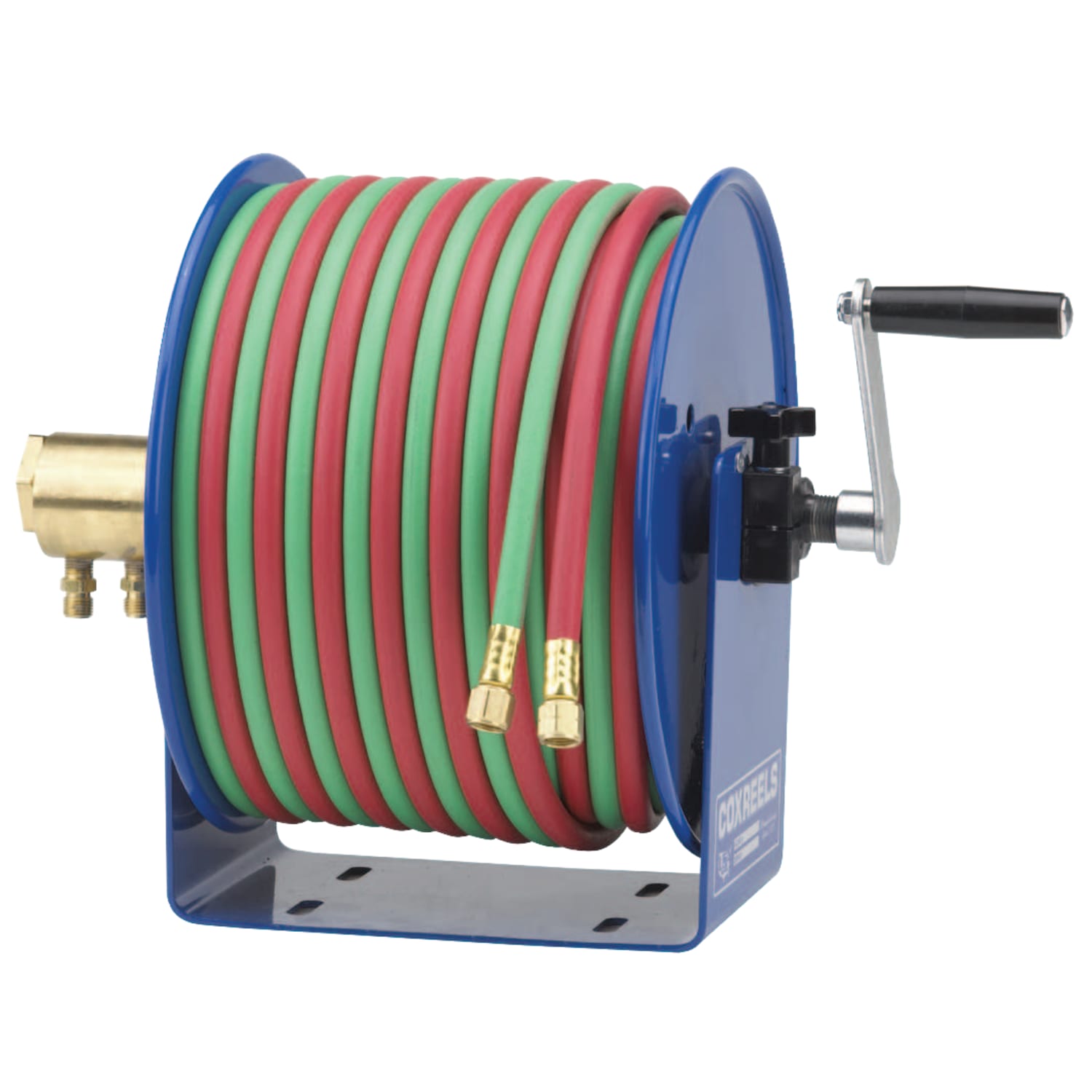 Coxreels Twin-Line Welding Hose Reel, 100ft, Hand Crank, Hose Included - Image 3