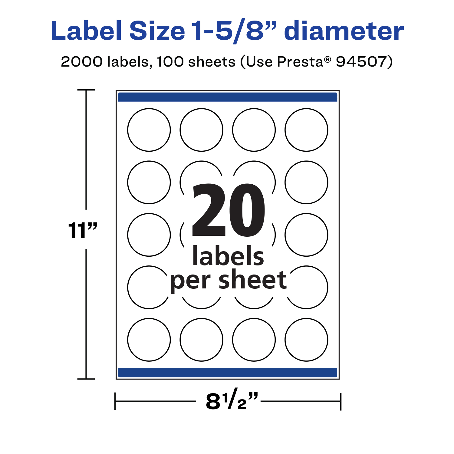 Avery Waterproof Permanent Labels With Sure Feed, 94507-WMF100, Round, 1-5/8in Diameter, White, Pack Of 2,000 - Image 6