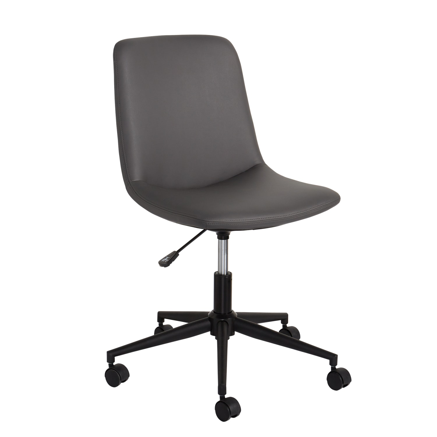 Realspace® Praxley Faux Leather LowBack Task Chair Dark Gray PopularChairscom Realspace® Praxley Faux Leather Low Back Task Chair Dark Gray PopularChairscom