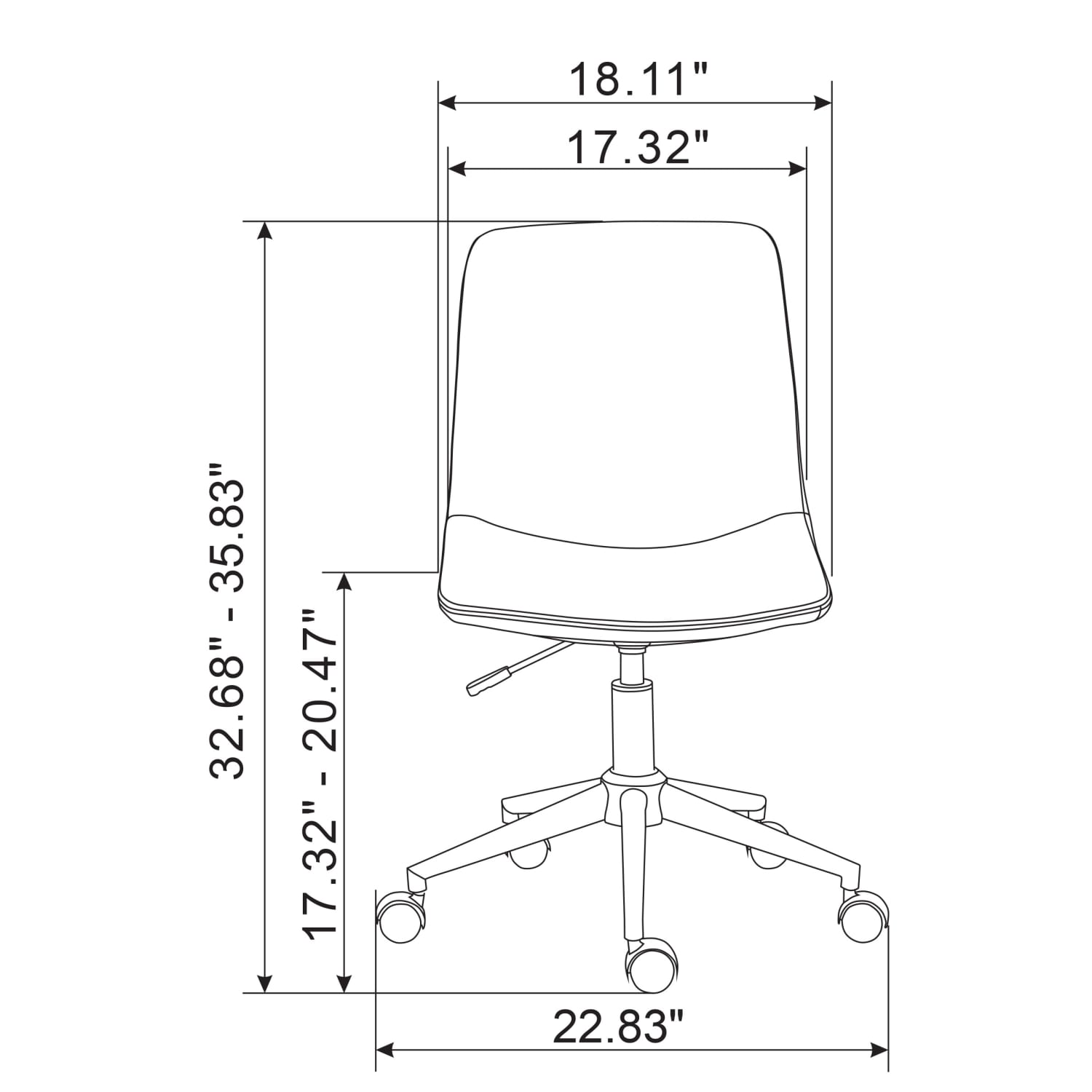 Realspace® Praxley Faux Leather Low-Back Task Chair, Dark Gray - Image 5