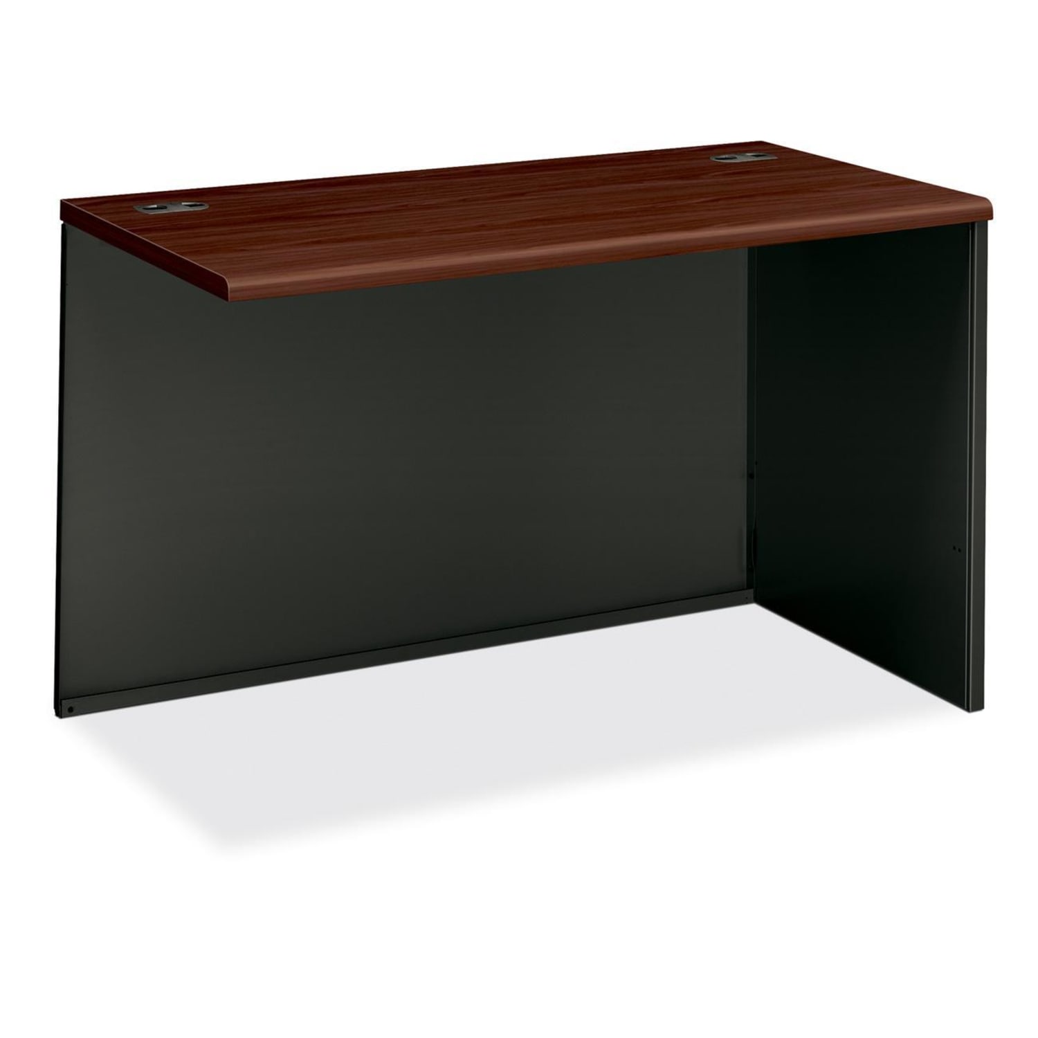 HON 38000 Modular 48inW Right Desk Return, Mahogany/Charcoal - Image 3