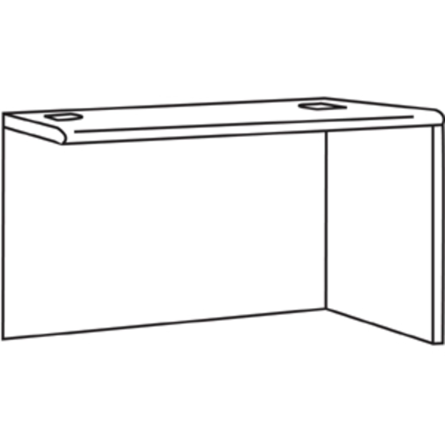 HON 38000 Modular 60inW Right Desk Return, Mahogany/Charcoal - Image 5