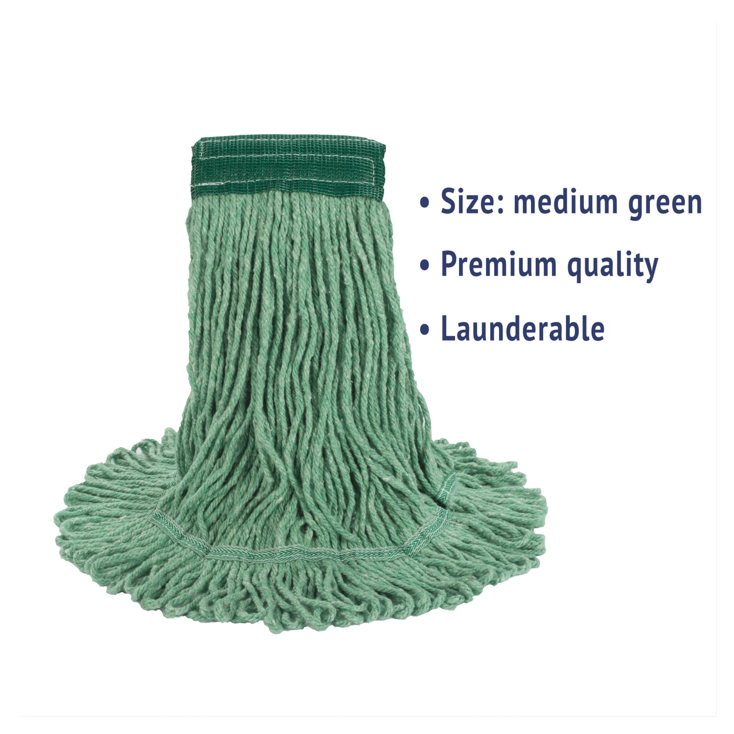 Boardwalk Super Loop Wet Mop Head, Medium, Green - Image 3