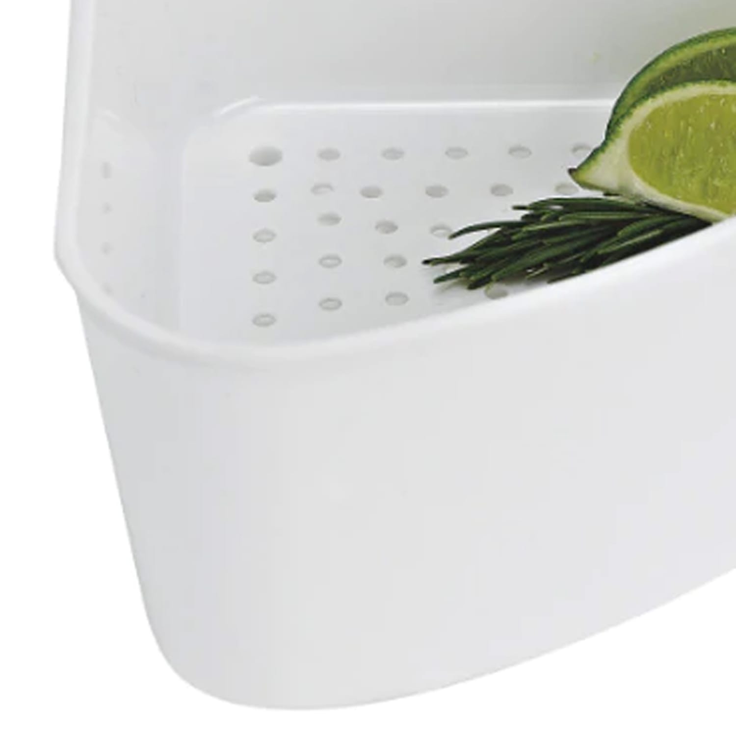 Better Houseware Plastic Corner Sink Strainer, 3-1/4inH x 7-1/2inW x 9inD, White - Image 3