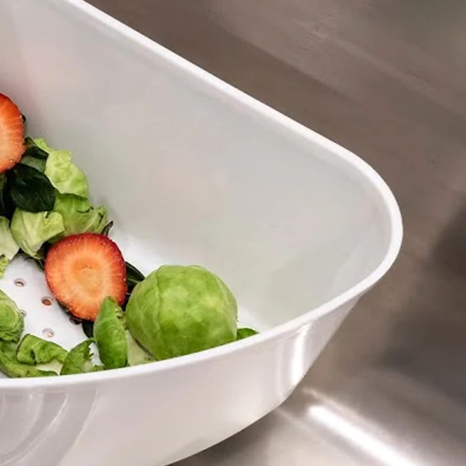 Better Houseware Plastic Corner Sink Strainer, 3-1/4inH x 7-1/2inW x 9inD, White - Image 5