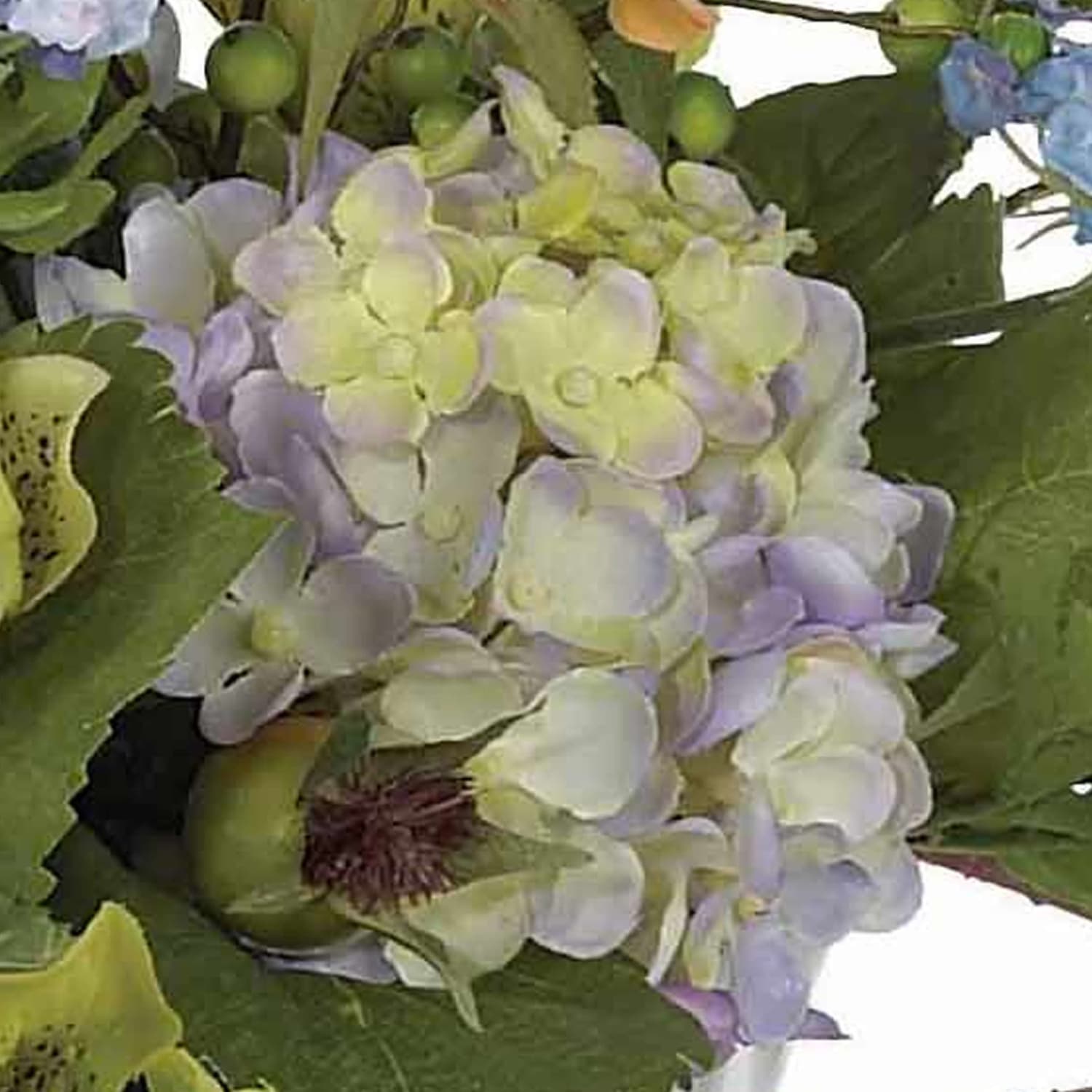 Nearly Natural Hydrangea 14inH Artificial Floral Centerpiece With Planter, 14inH x 20inW x 13inD, Blue - Image 3