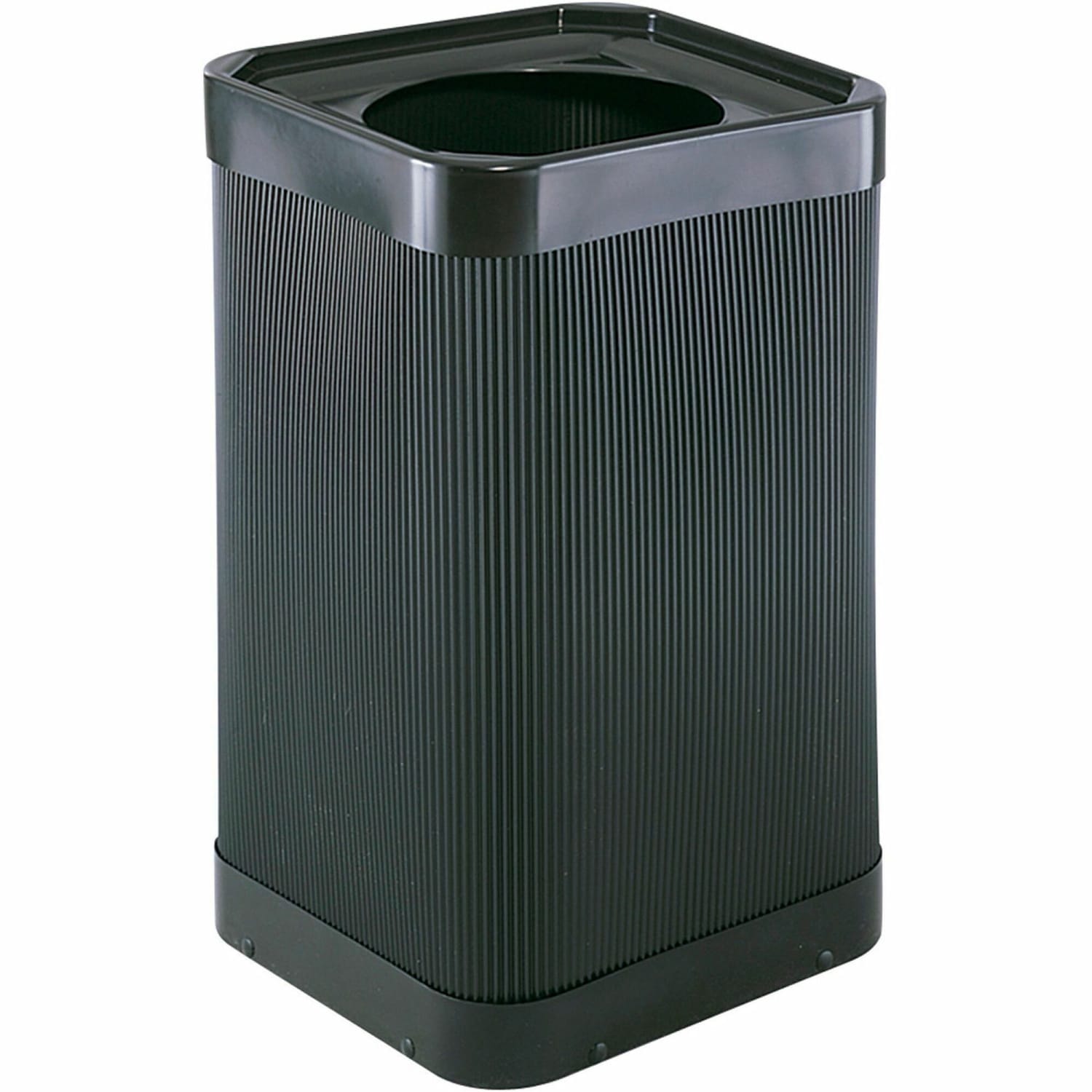 Safco Plastic At-Your-Disposal Waste Receptacle, Black - Image 3