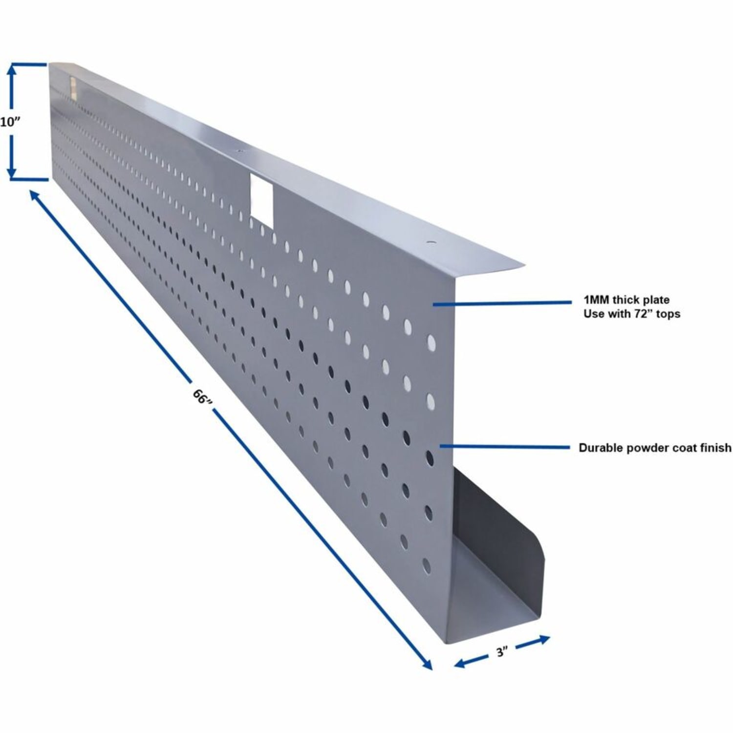 Lorell Invent Training Table Components - 66in Width x 3in Depth x 10in Height x 39.37 mil Thickness - Durable - Steel - Silver - 1 Each - Image 6
