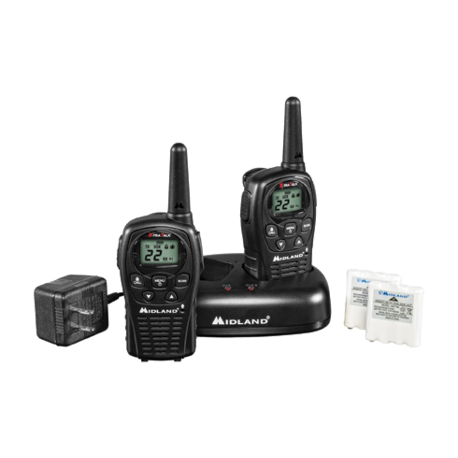 Midland LXT500VP3 Two-way Radio - 22 Radio Channels - 22 GMRS/FRS - Upto 126720 ft - Auto Squelch, Keypad Lock, Silent Operation - LXT500VP3