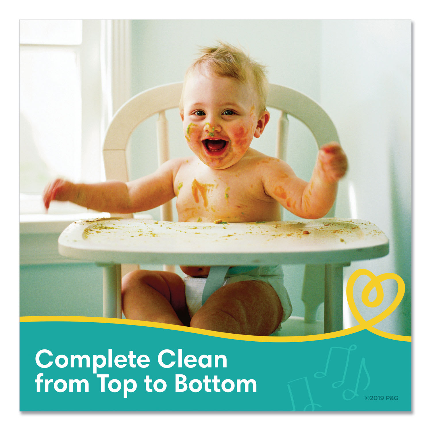 Pampers Complete Clean Baby Wipes, 1-Ply, Baby Fresh, 7 x 6.8, White, 72 Wipes/Pack, 8 Packs/Carton - Image 6