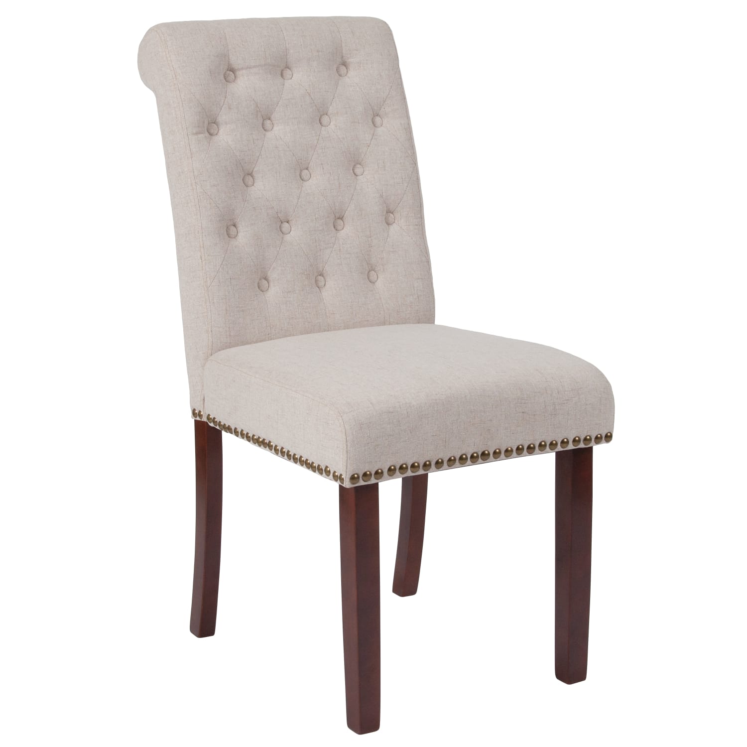Flash Furniture Hercules Series Fabric Parsons Chair BeigeBrown PopularChairscom