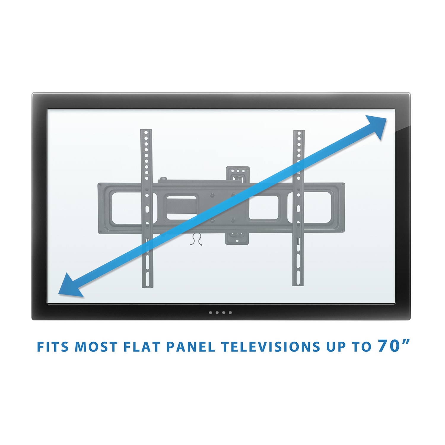 Mount-It! MI-3991L Full-Motion TV Wall Mount For Screens 37 - 70in, 9inH x 27inW x 2-1/2inD, Black - Image 6