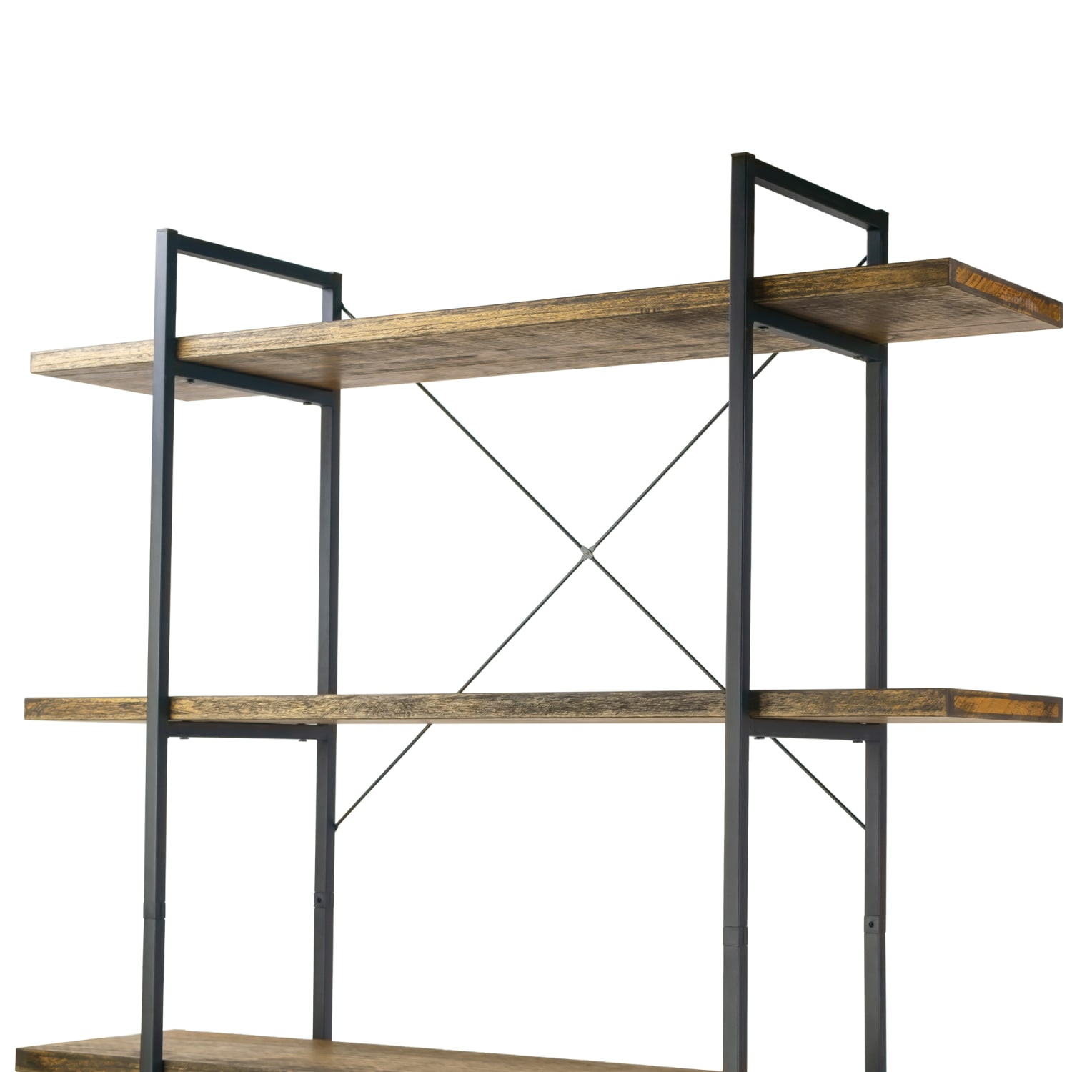 Glamour Home Amrit 85inH Etagere Bookcase, Brown - Image 5