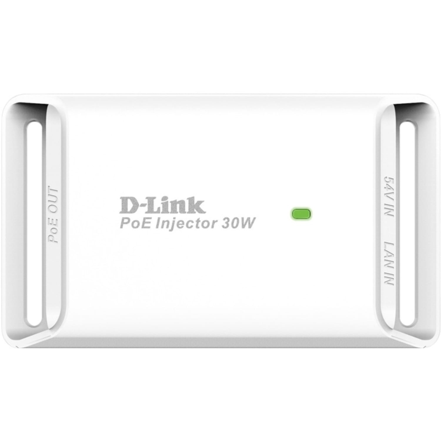 D-Link 1-Port Gigabit 802.3at PoE Injector - 54 V DC, 600 mA Output - 1x 10/100/1000Base-T Input Port(s) - 1x 10/100/1000Base-T Output Port(s) - 30 W - Image 6