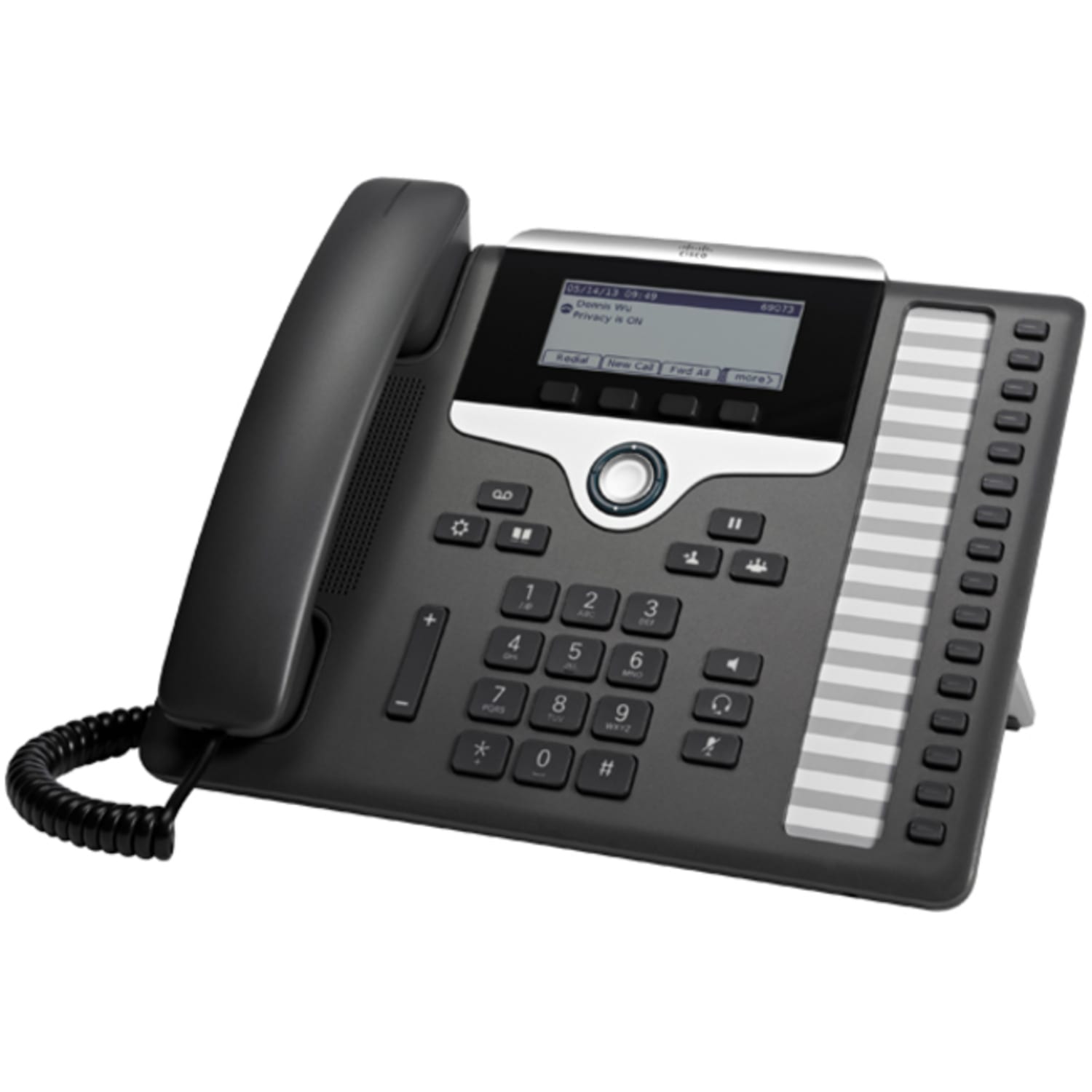 Cisco 7861 IP Phone - Corded - Wall Mountable - Charcoal - 16x Total Line - VoIP - 3.5in - Enhanced User Connect License - 2xRJ45  - PoE Ports