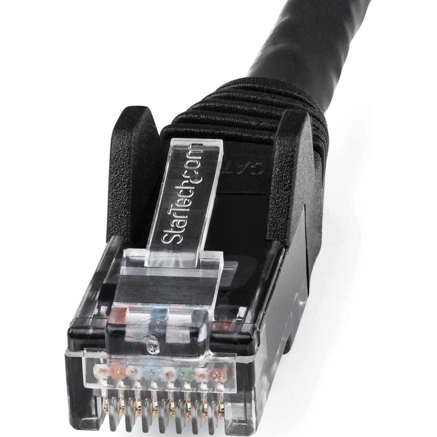 StarTech.com 6in (15cm) CAT6 Ethernet Cable, LSZH (Low Smoke Zero Halogen) 10 GbE Snagless 100W PoE UTP RJ45 Black Network Patch Cord, ETL - 6in/15.2cm Black LSZH CAT6 Ethernet Cable - 10GbE Multi Gigabit 1/2.5/5Gbps/10Gbps to 55m - Image 3