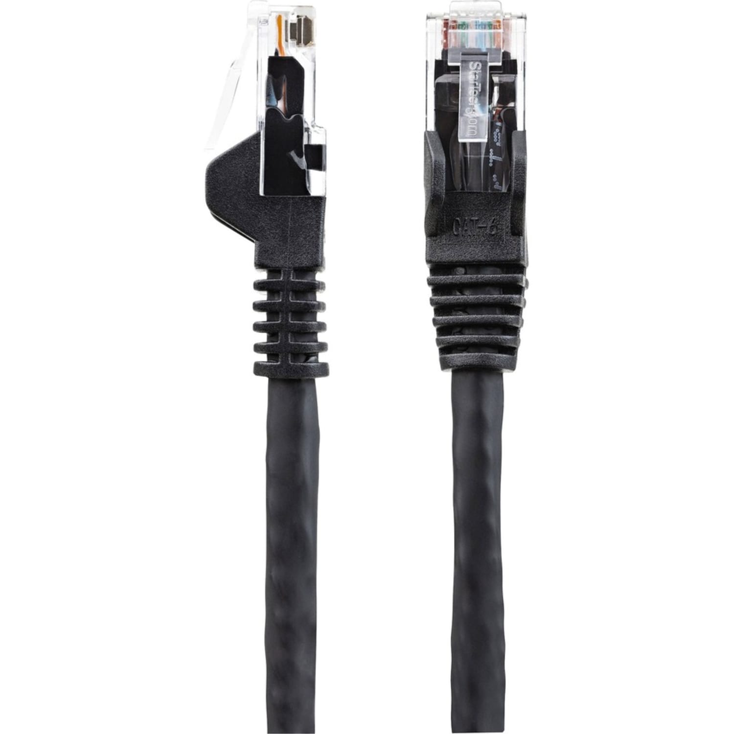 StarTech.com 6in (15cm) CAT6 Ethernet Cable, LSZH (Low Smoke Zero Halogen) 10 GbE Snagless 100W PoE UTP RJ45 Black Network Patch Cord, ETL - 6in/15.2cm Black LSZH CAT6 Ethernet Cable - 10GbE Multi Gigabit 1/2.5/5Gbps/10Gbps to 55m - Image 4