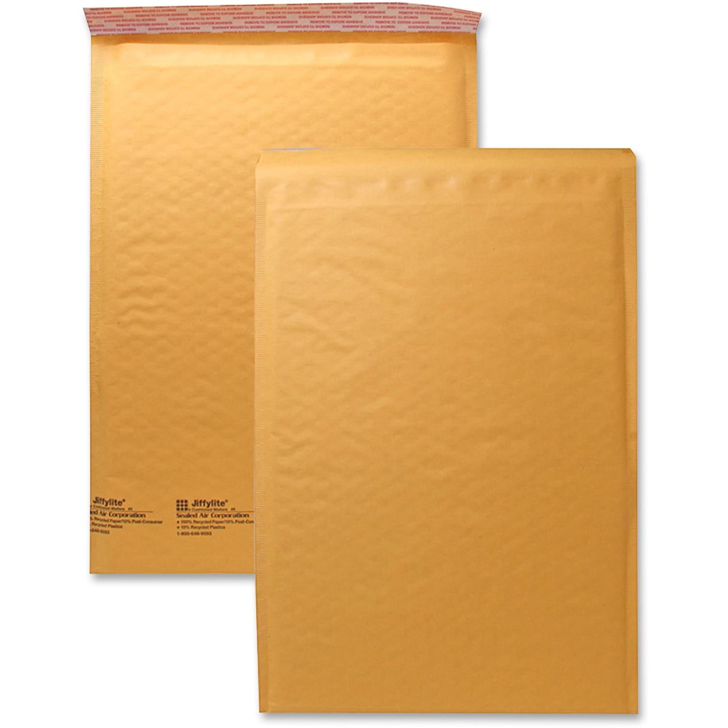 Sealed Air Jiffylite Self-Seal Bubble Mailers, Size #5, 10 1/2in x 16in, 100% Recycled, Satin Gold, Pack Of 25 - Image 3