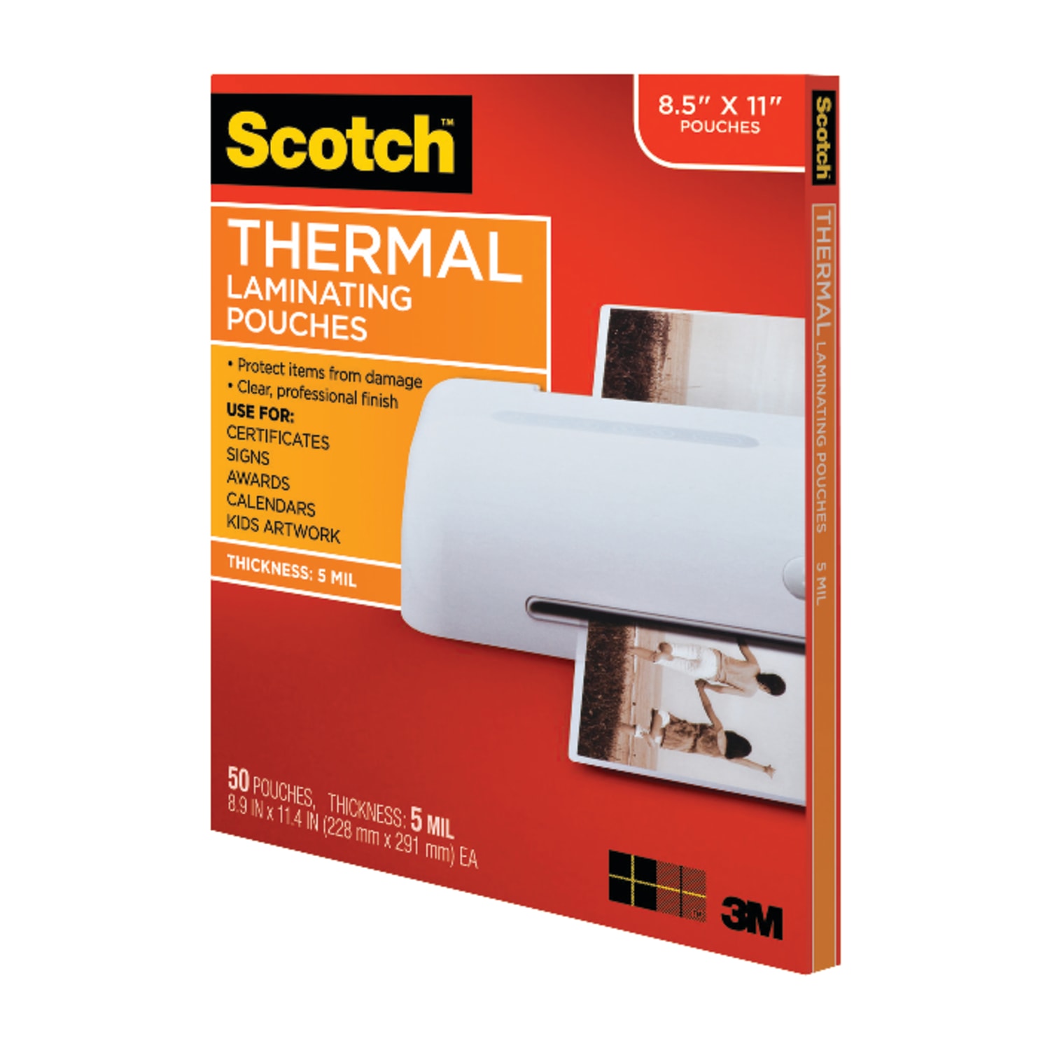 Scotch Thermal Laminating Pouches, 8 15/16in x 11 7/16in, Clear, Pack Of 50 Sheets, TP5854-50 - Image 4