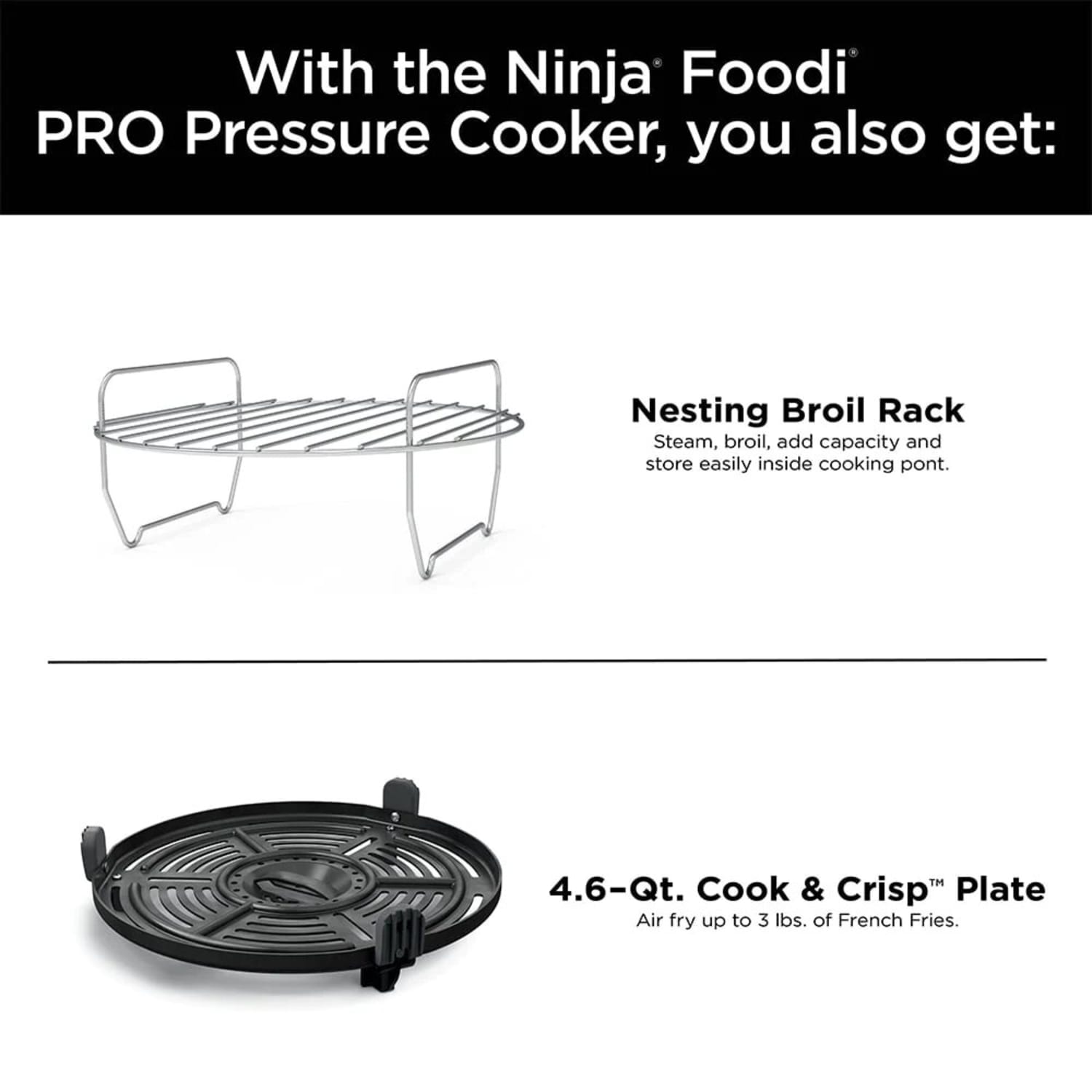 Ninja Foodi FD302 11-in-1 Pro Pressure Cooker/Air Fryer, Black - Image 6
