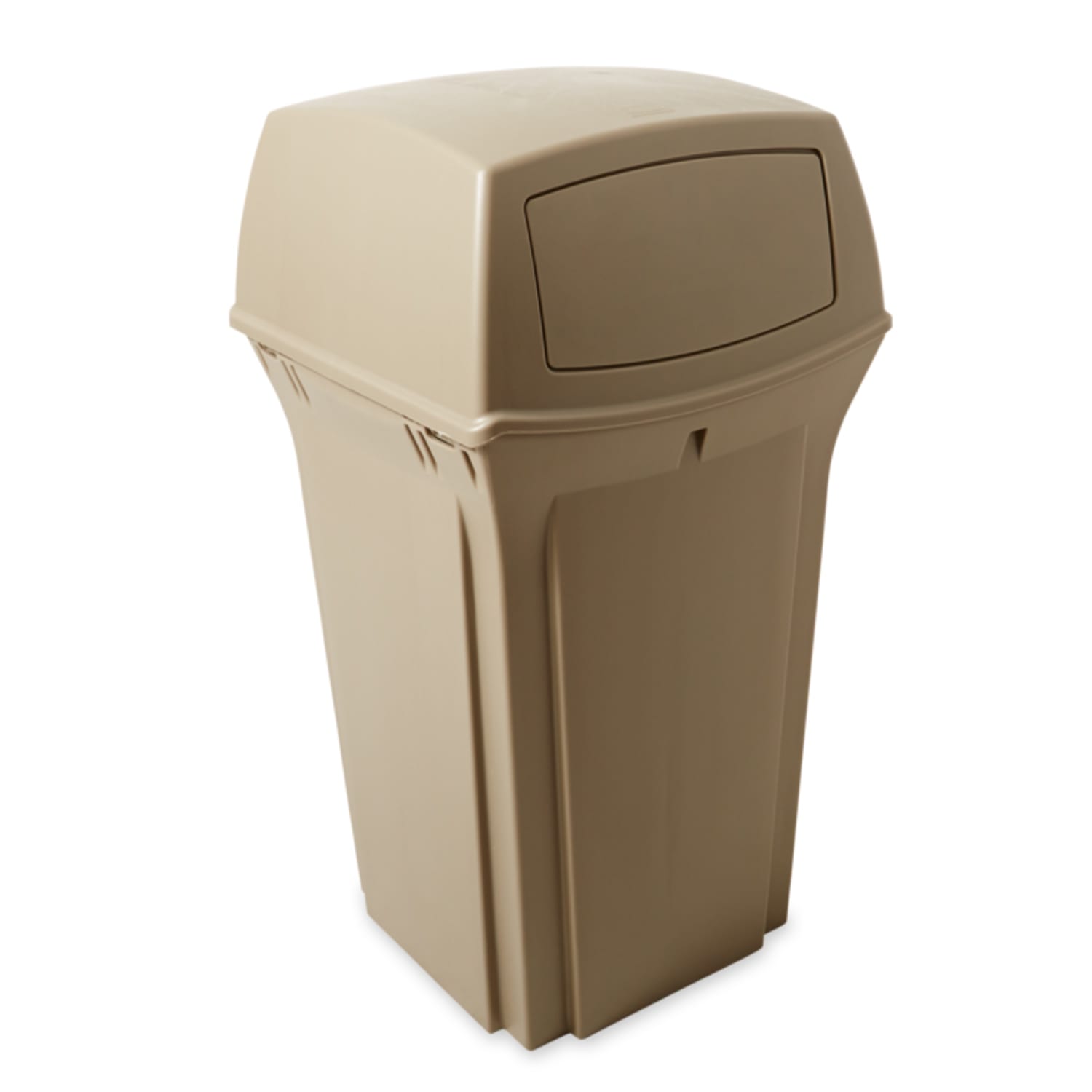 Rubbermaid Commercial Ranger Waste Container - Hinged Lid - 45 gal Capacity -  - FG917188BEIG - Image 3