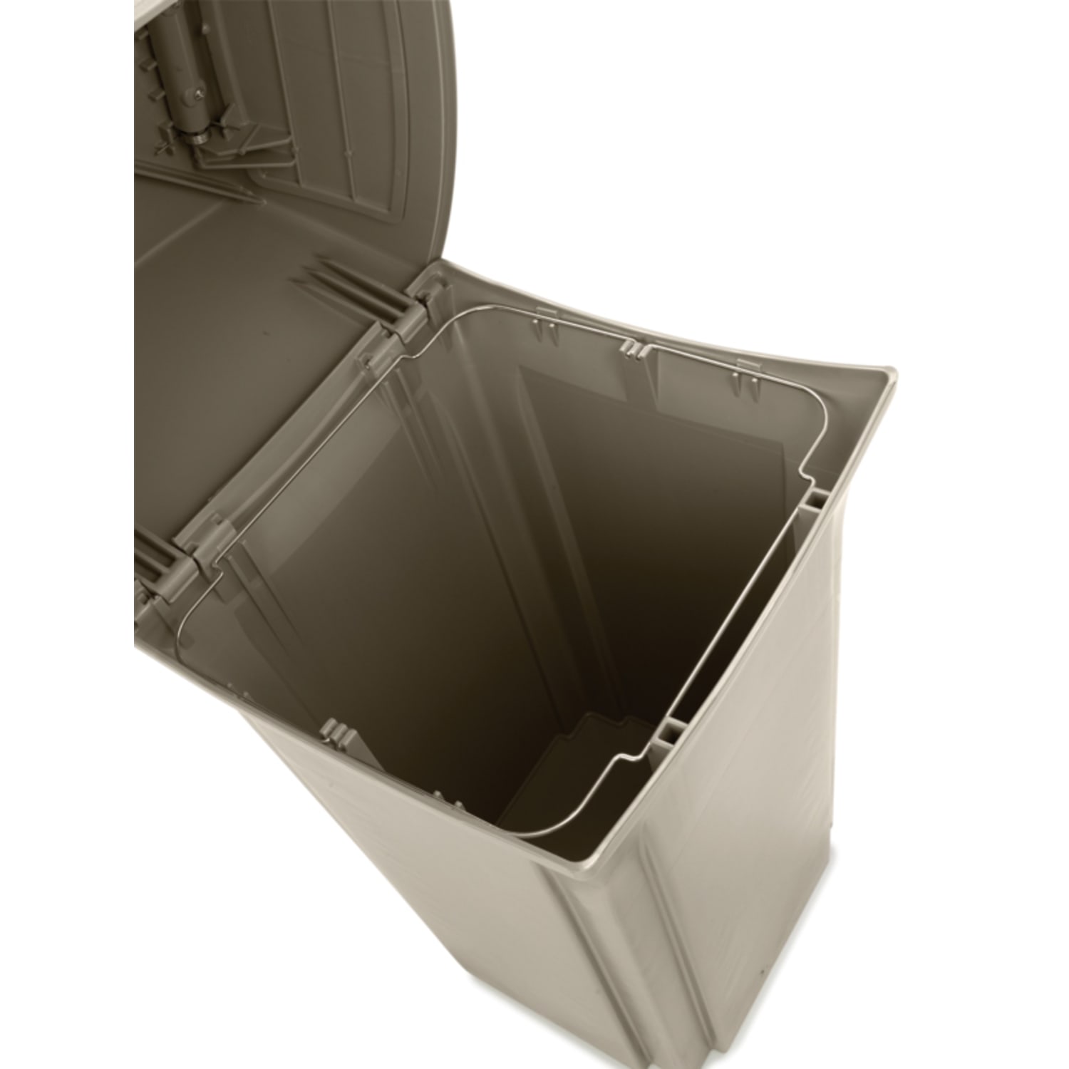 Rubbermaid Commercial Ranger Waste Container - Hinged Lid - 45 gal Capacity -  - FG917188BEIG - Image 4
