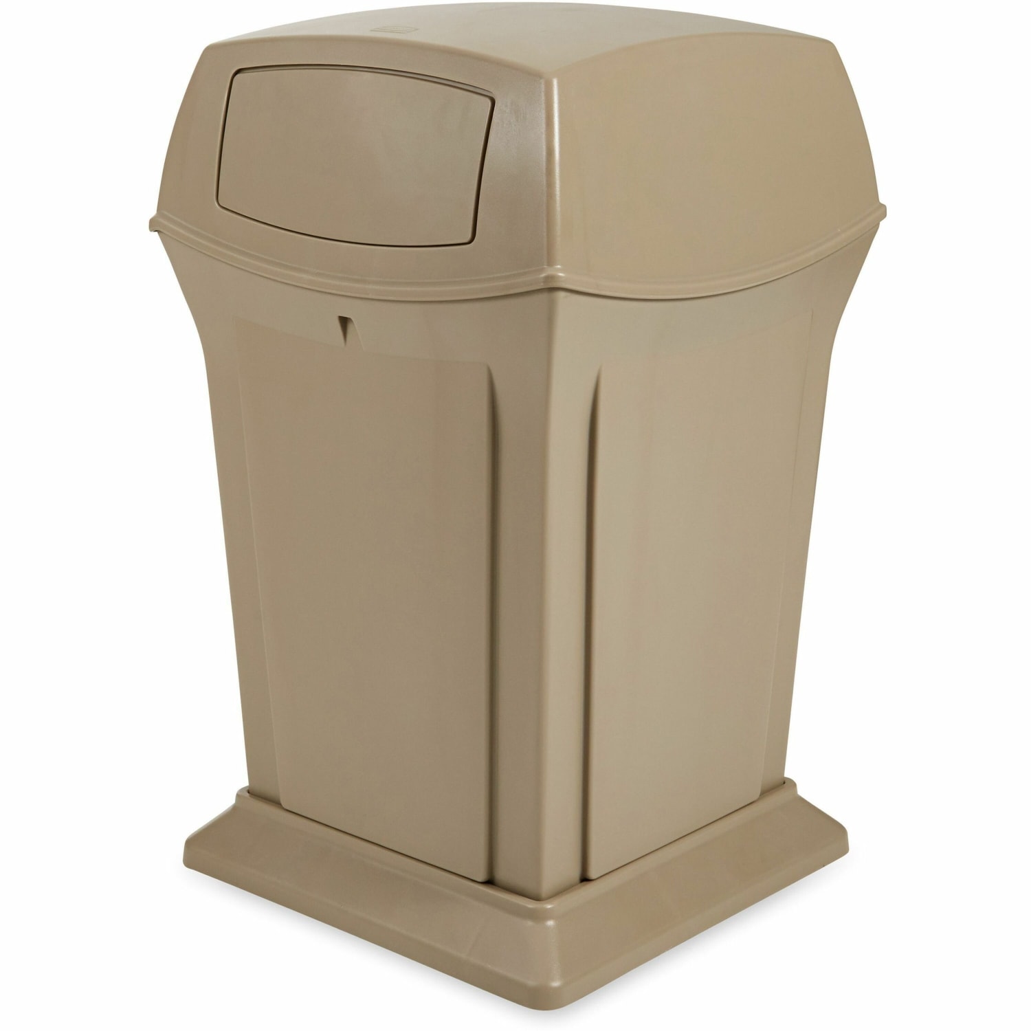 Rubbermaid Commercial Ranger Waste Container - Hinged Lid - 45 gal Capacity -  - FG917188BEIG - Image 5