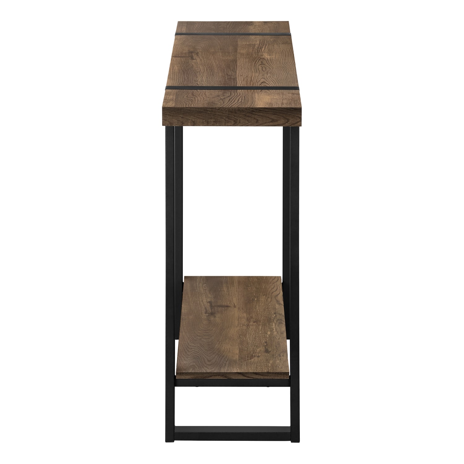 Monarch Specialties Accent Table, 48inL, Brown Reclaimed Wood-Look/Black - Image 5