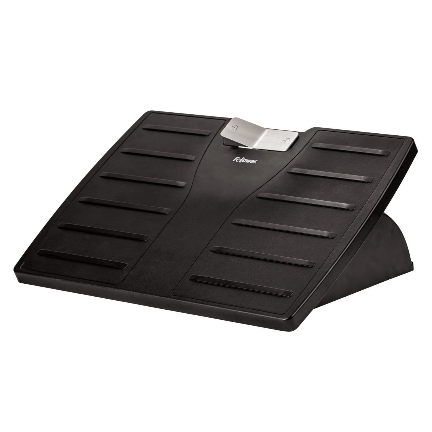 Fellowes Office Suites Adjustable Footrest 175in x 131in BlackSilver PopularChairscom